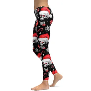 Christmassy Skulls Leggings