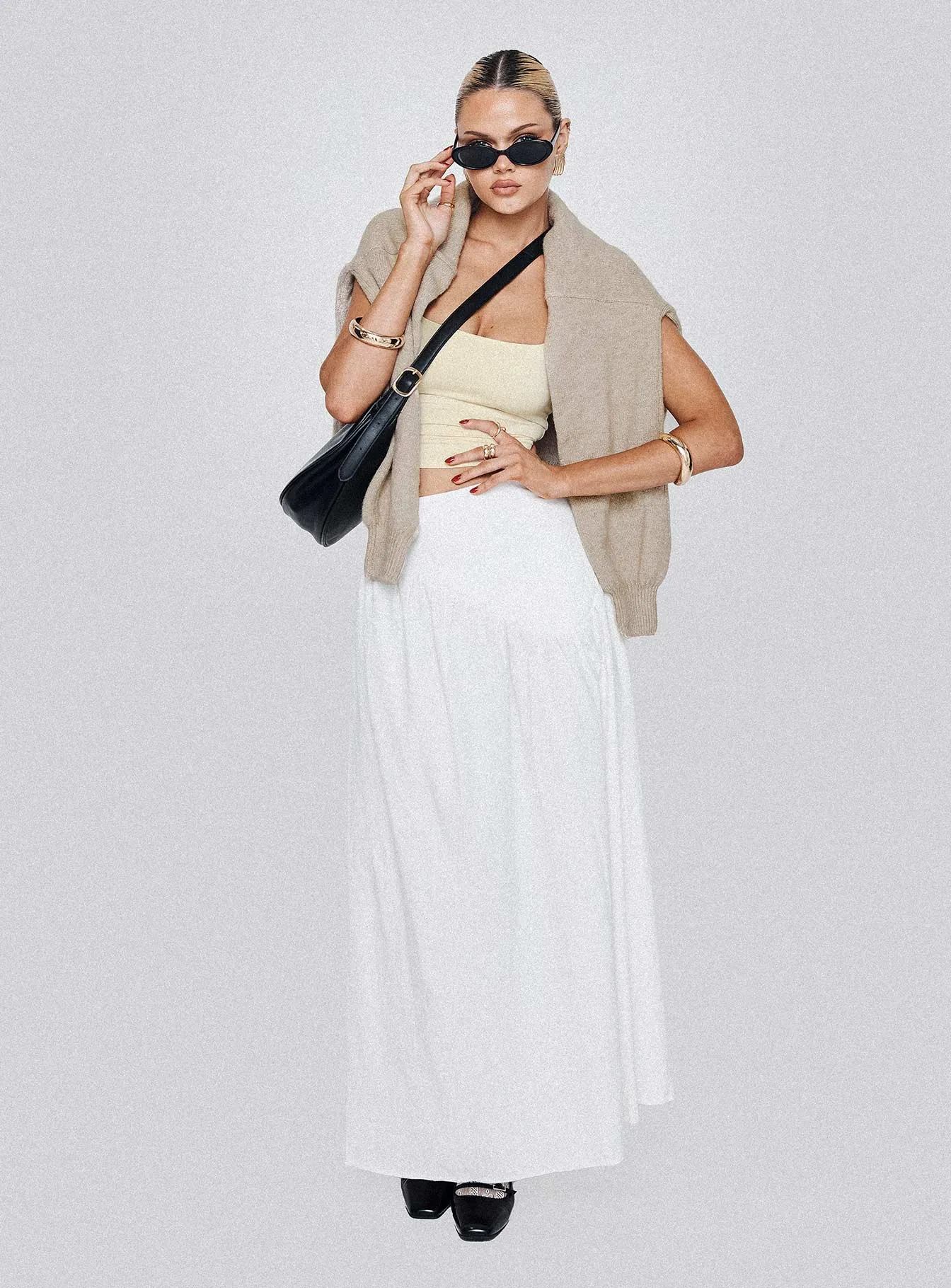 Cillie Maxi Skirt White