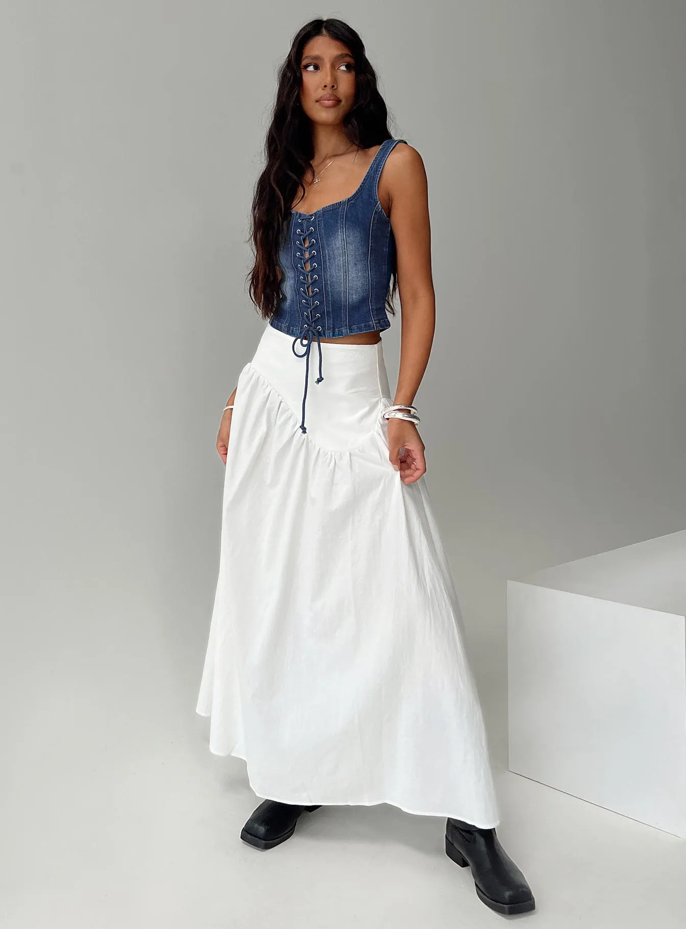 Cillie Maxi Skirt White