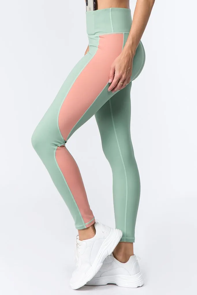 Color Story High Rise Color Block Active Leggings