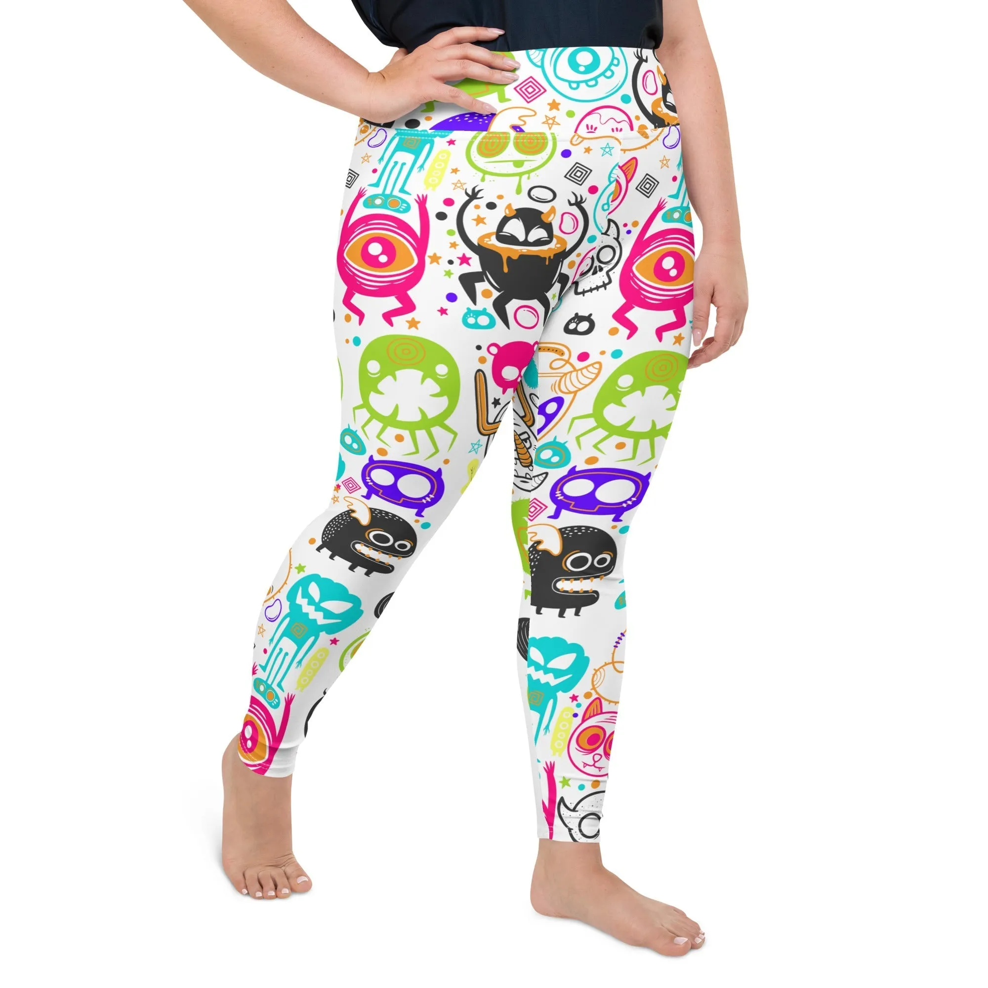 Colorful Doodles Plus Size Leggings