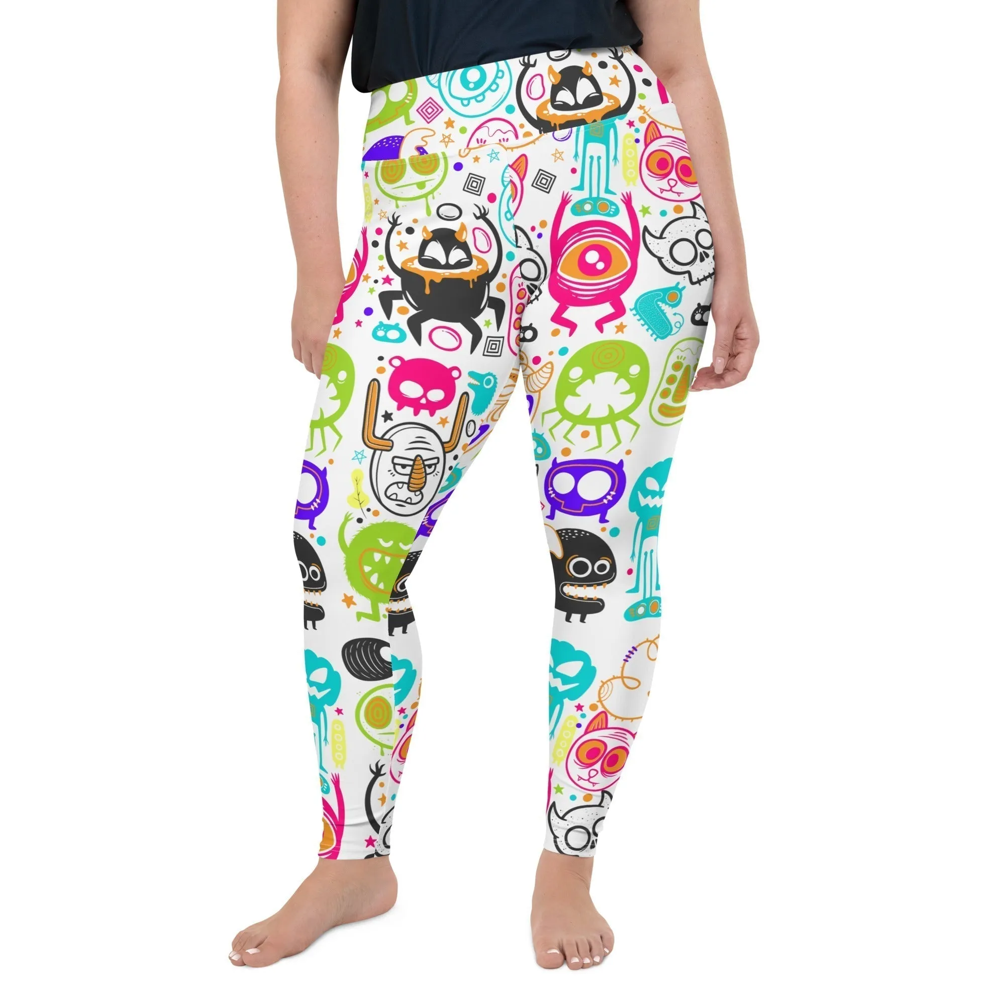 Colorful Doodles Plus Size Leggings