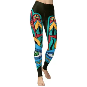 Colorful Eye Symbol Yoga Leggings