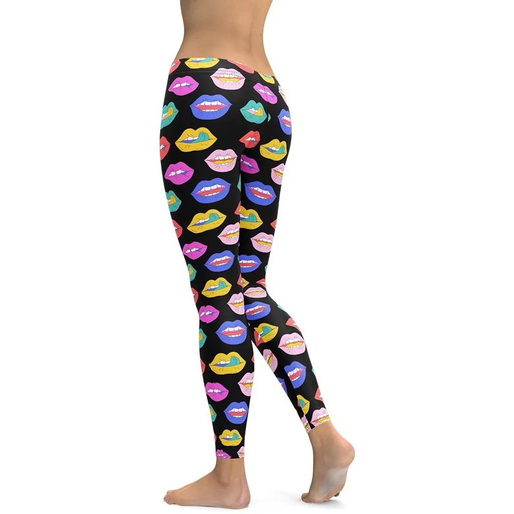 Colorful Lips Leggings