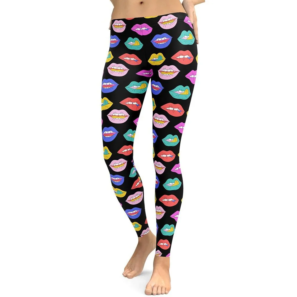 Colorful Lips Leggings