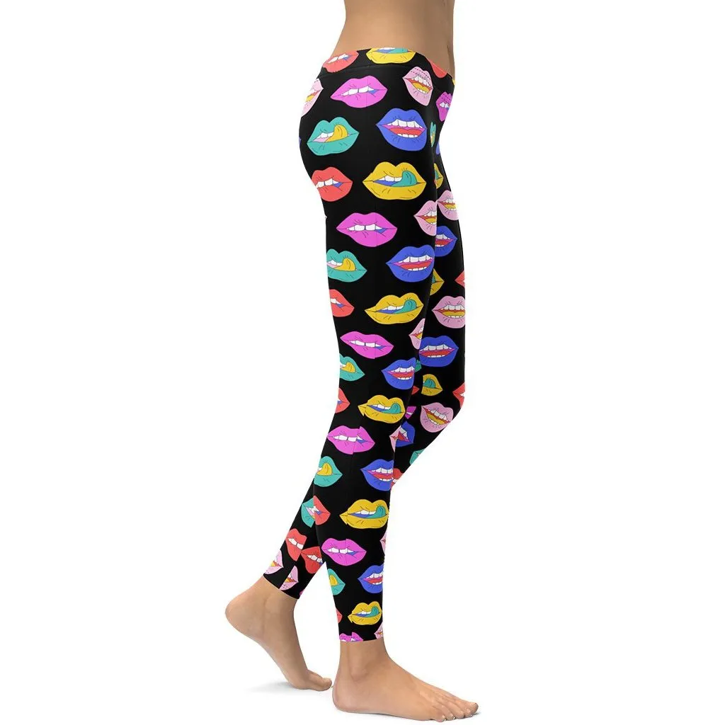 Colorful Lips Leggings