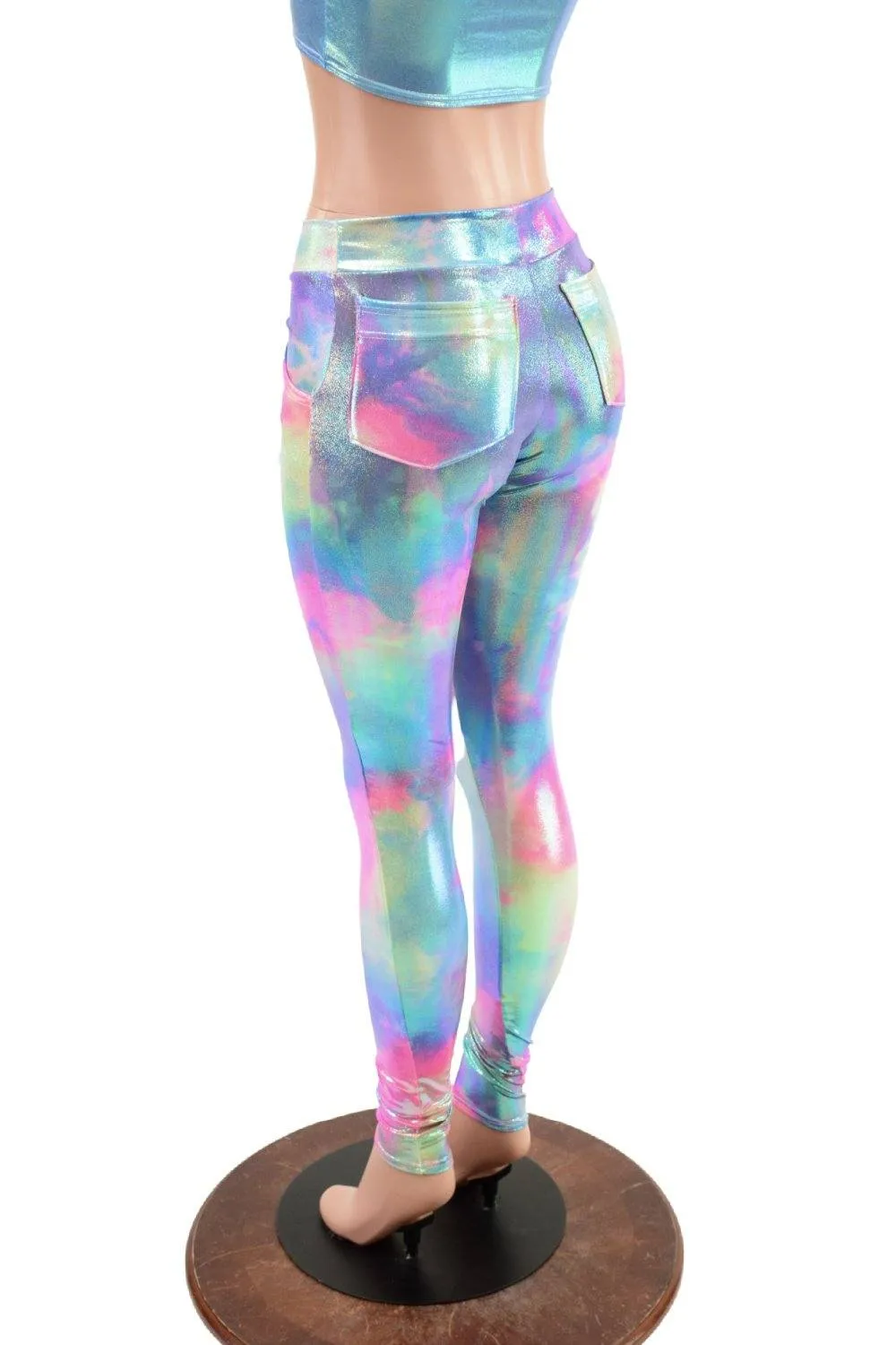 Cotton Candy Mid Rise Leggings with Front AND Back Pockets