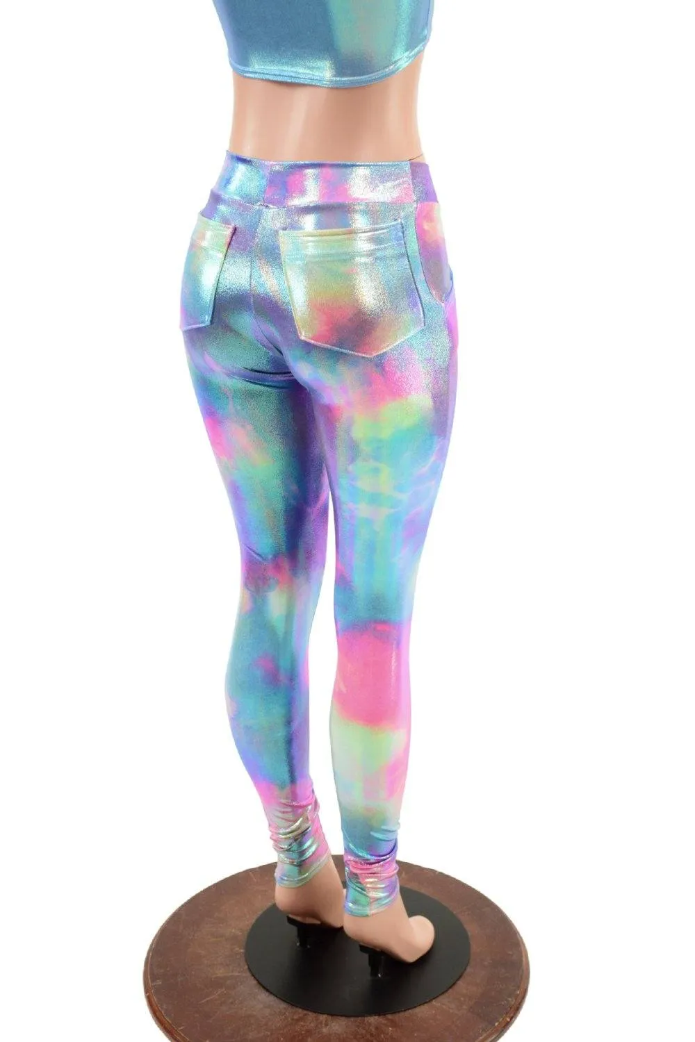 Cotton Candy Mid Rise Leggings with Front AND Back Pockets