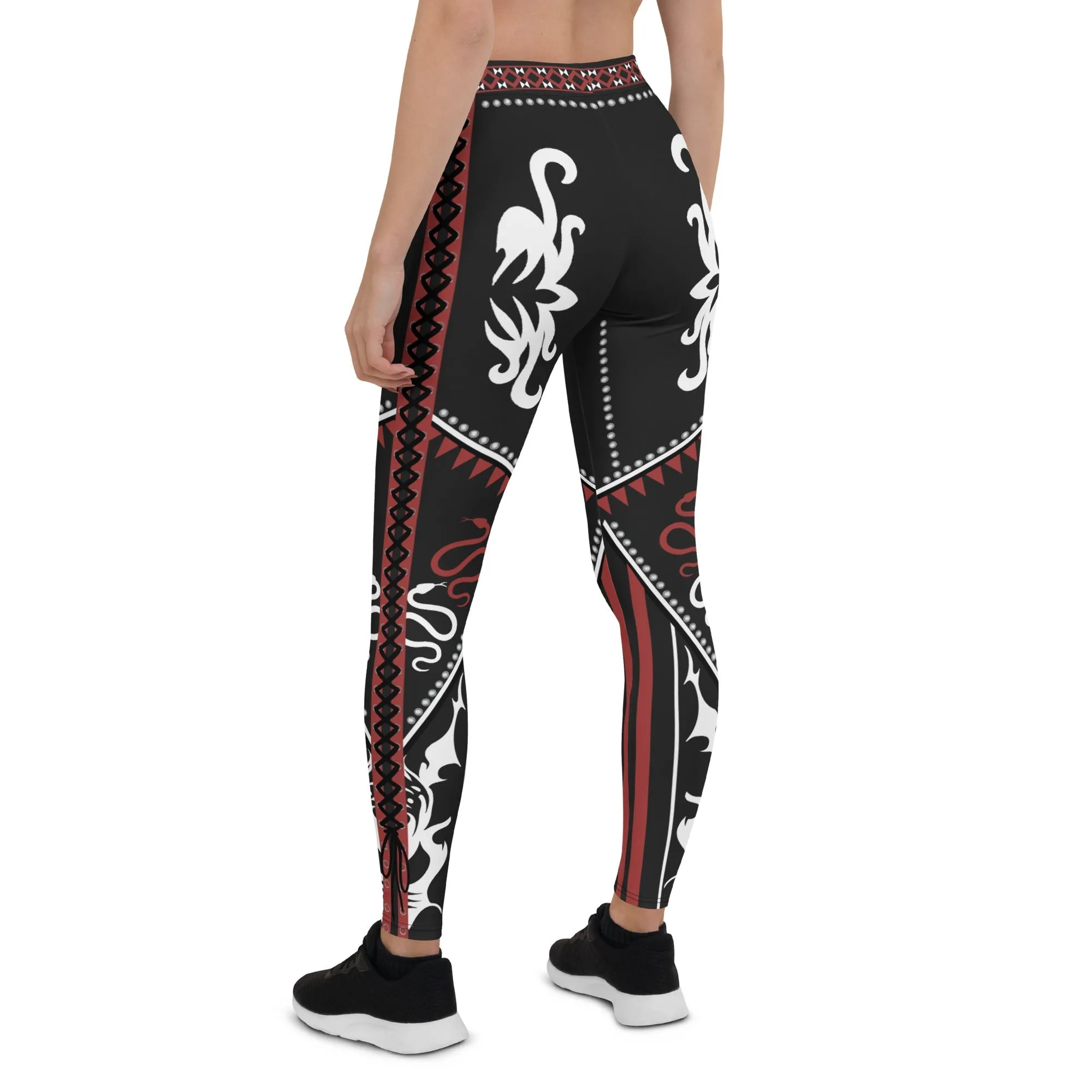 Cowgirl Red & Black Leggings