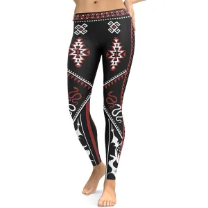 Cowgirl Red & Black Leggings