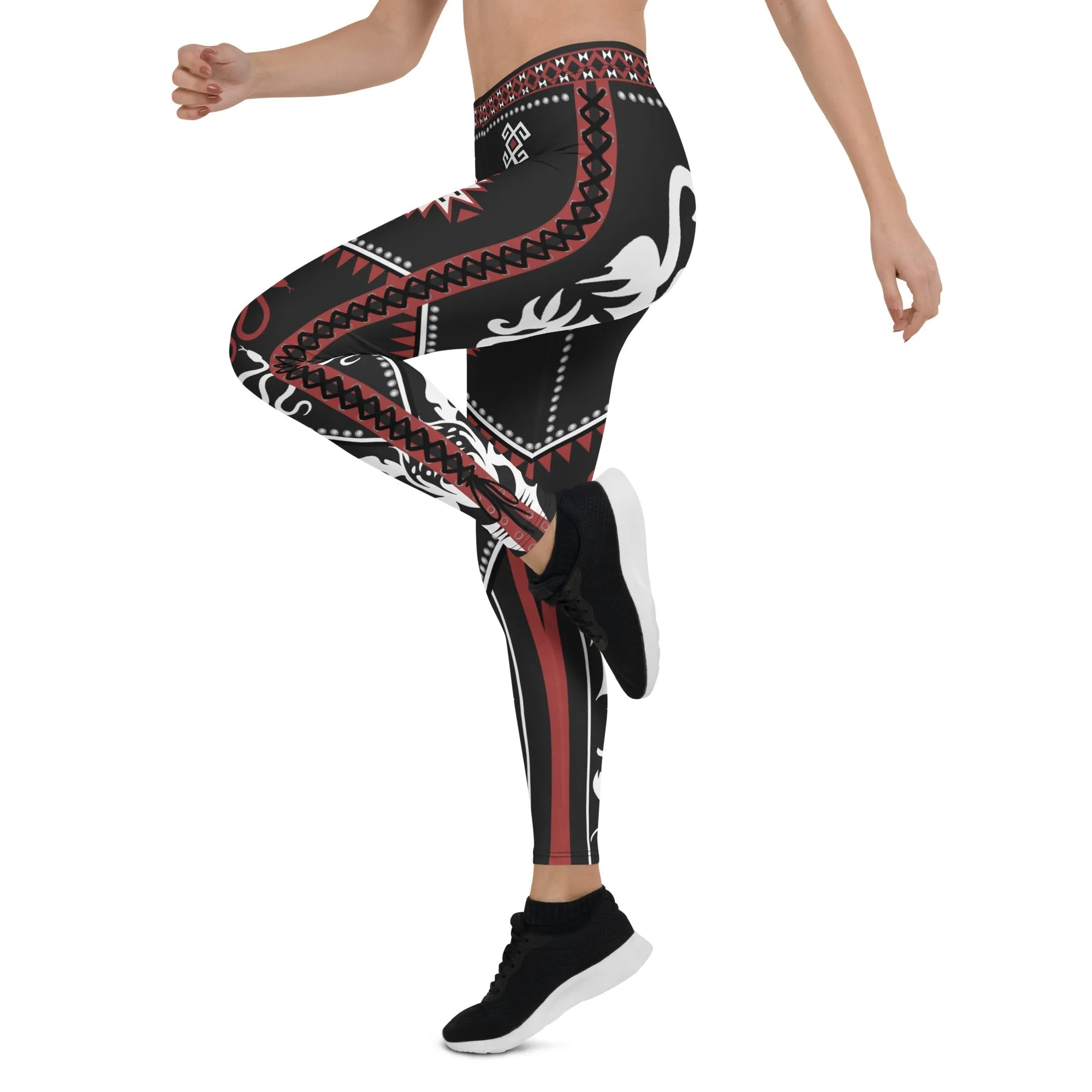 Cowgirl Red & Black Leggings