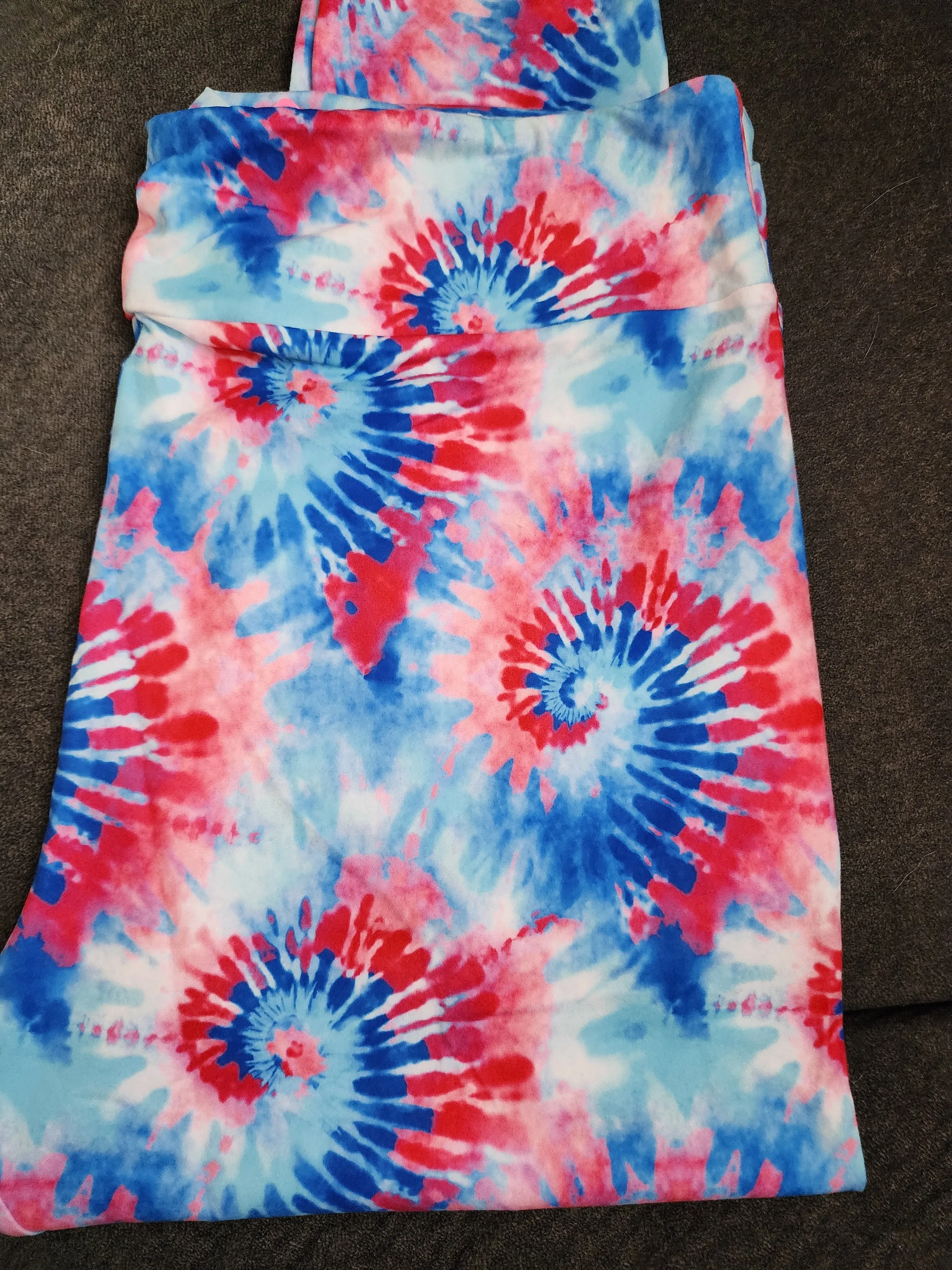 *CP Red, White and Blue Tyed Dyed Leggings