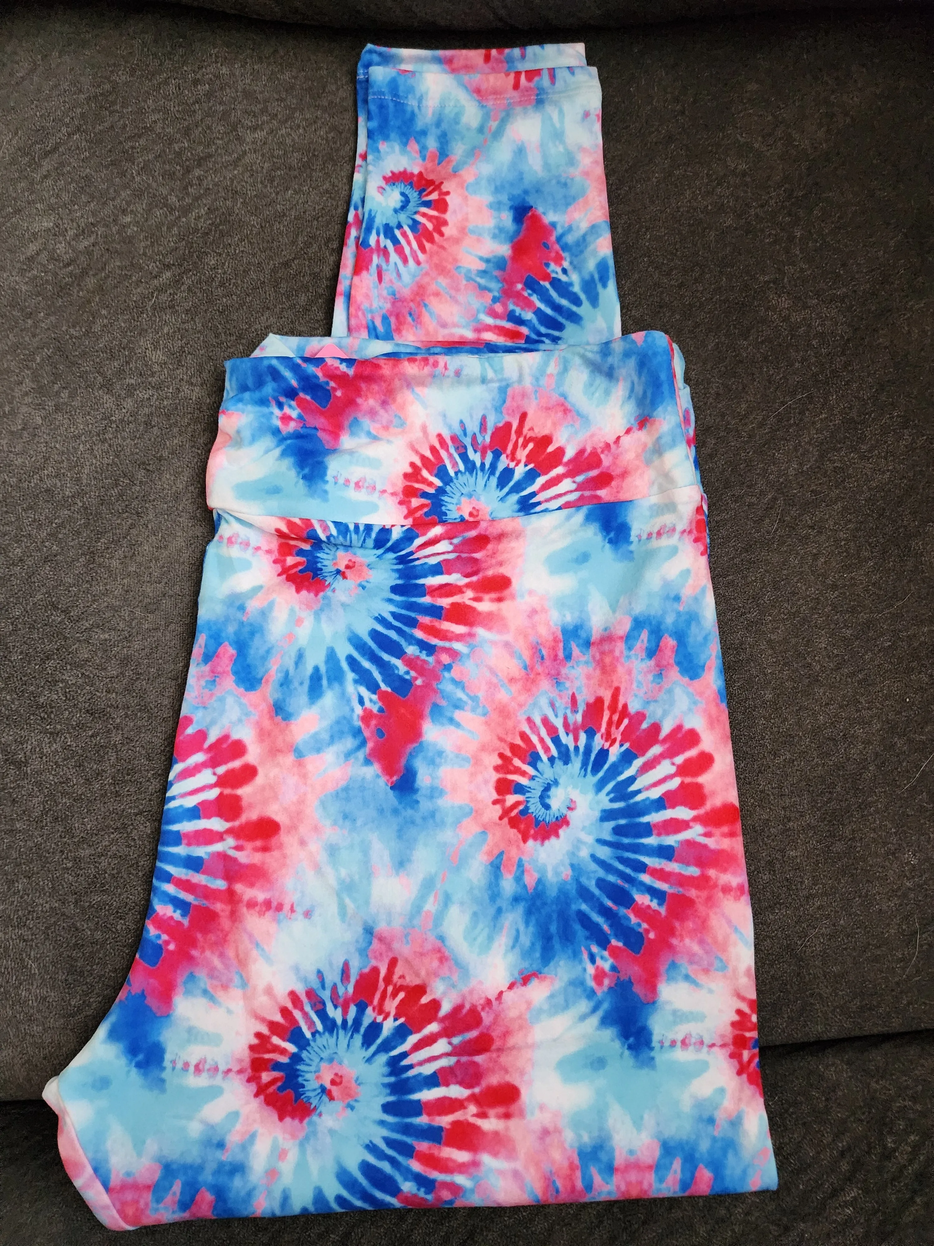 *CP Red, White and Blue Tyed Dyed Leggings