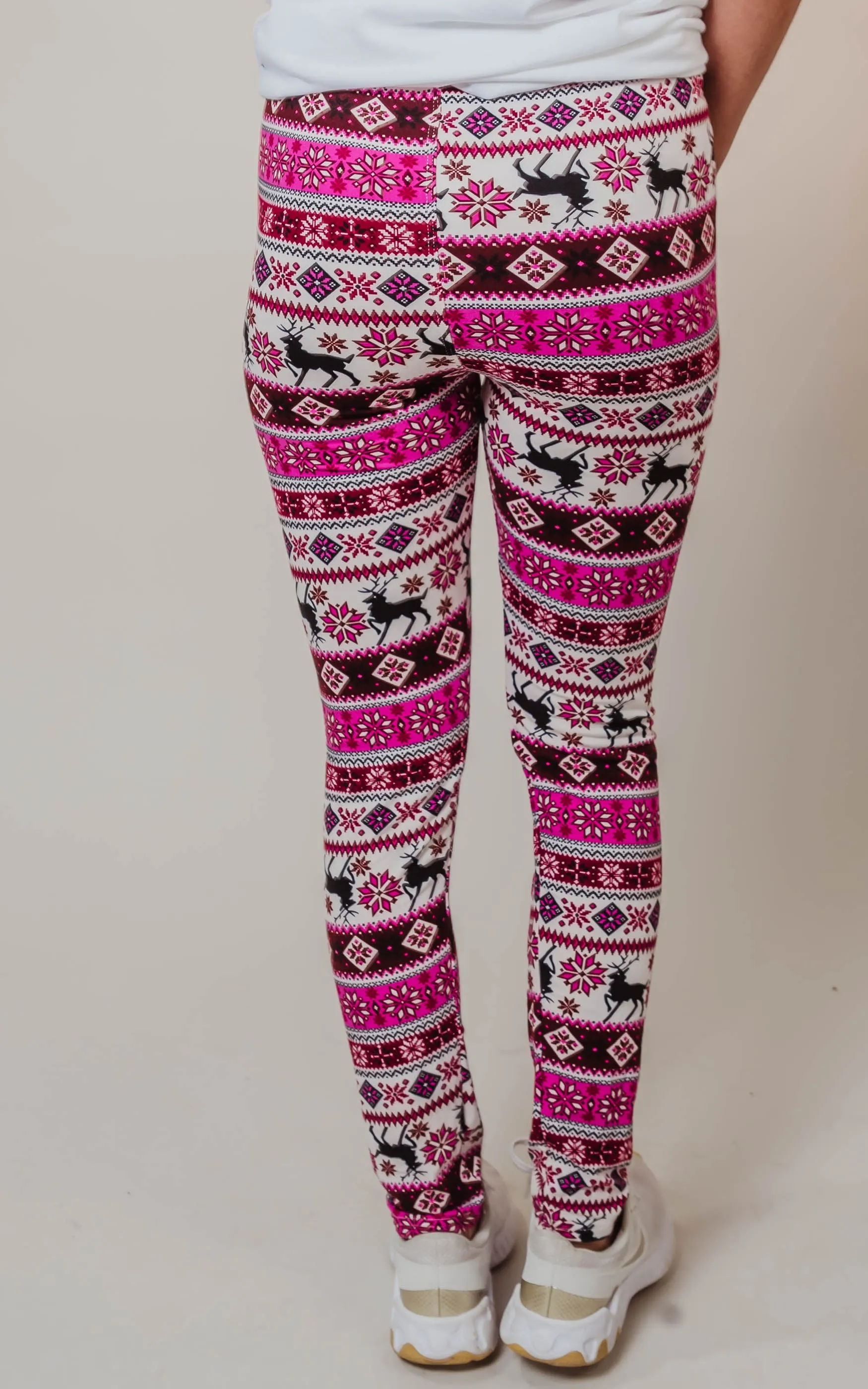 Cranberry Christmas Leggings - Final Sale