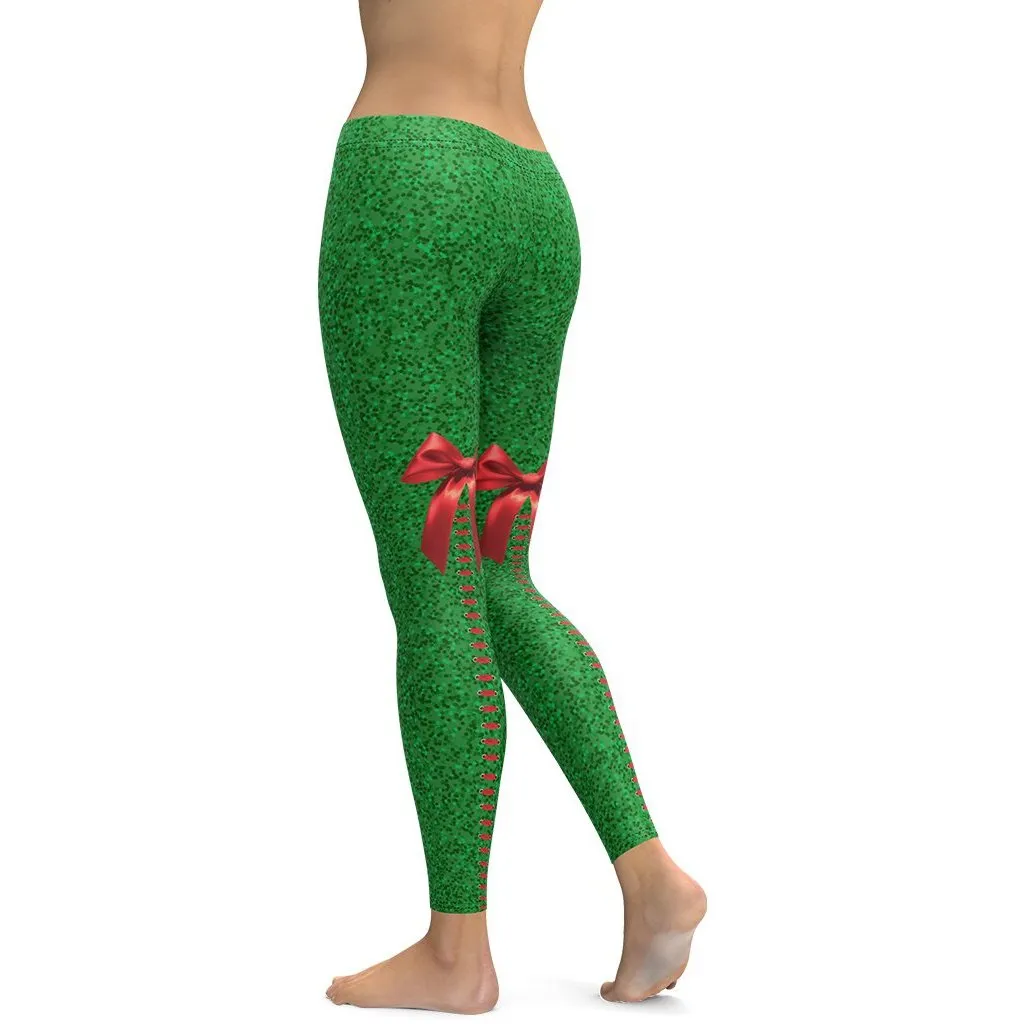 Cute Christmas Bow Leggings