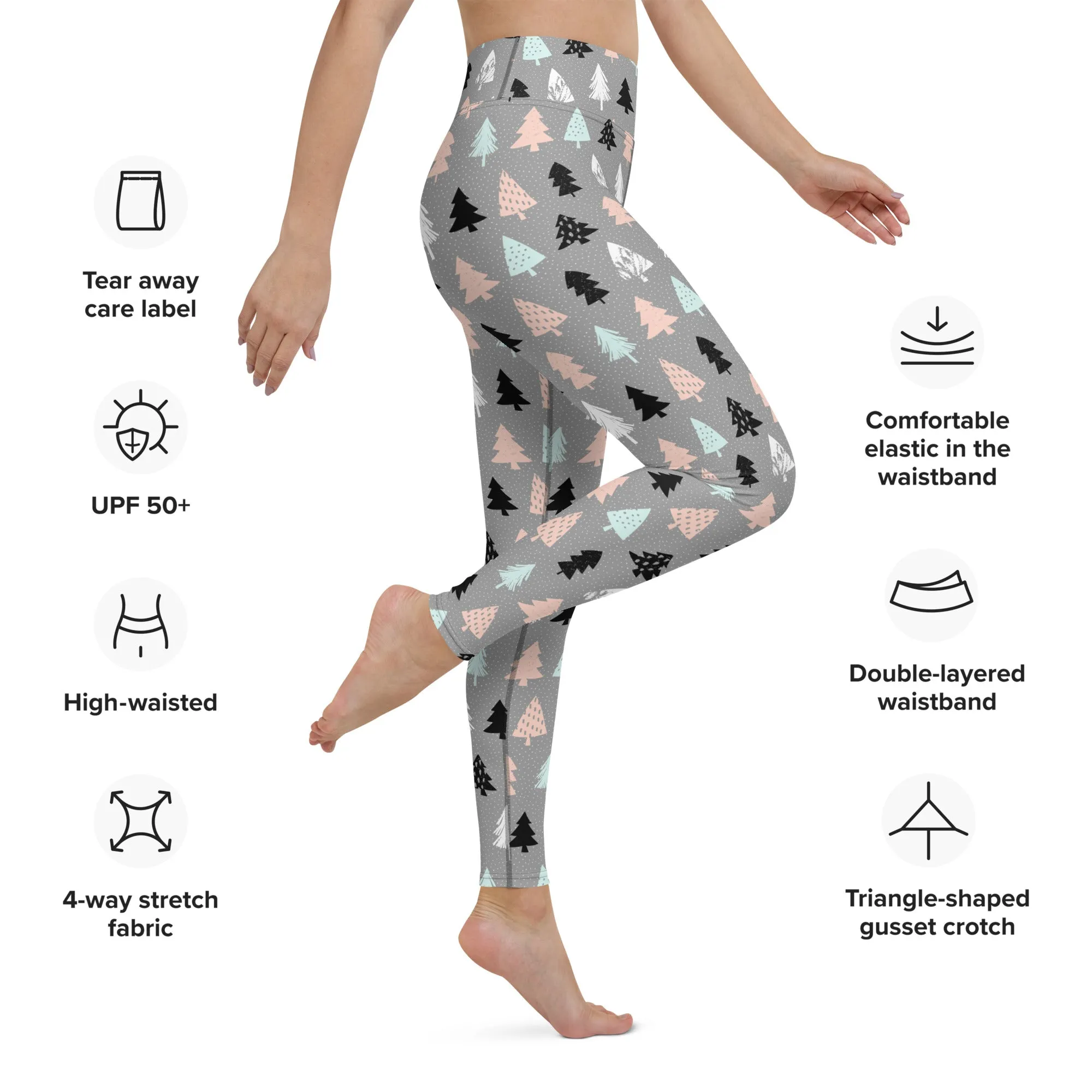 Cute Minimalistic Christmas Yoga Leggings