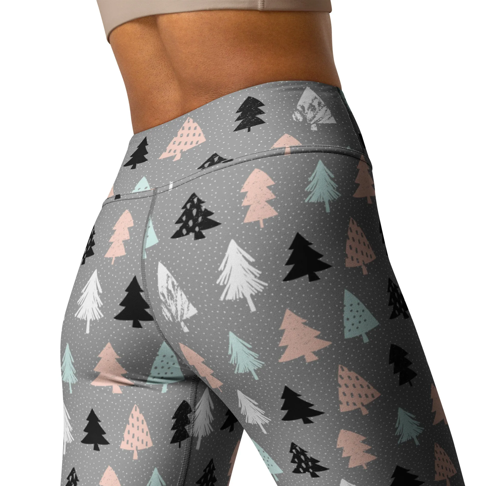 Cute Minimalistic Christmas Yoga Leggings