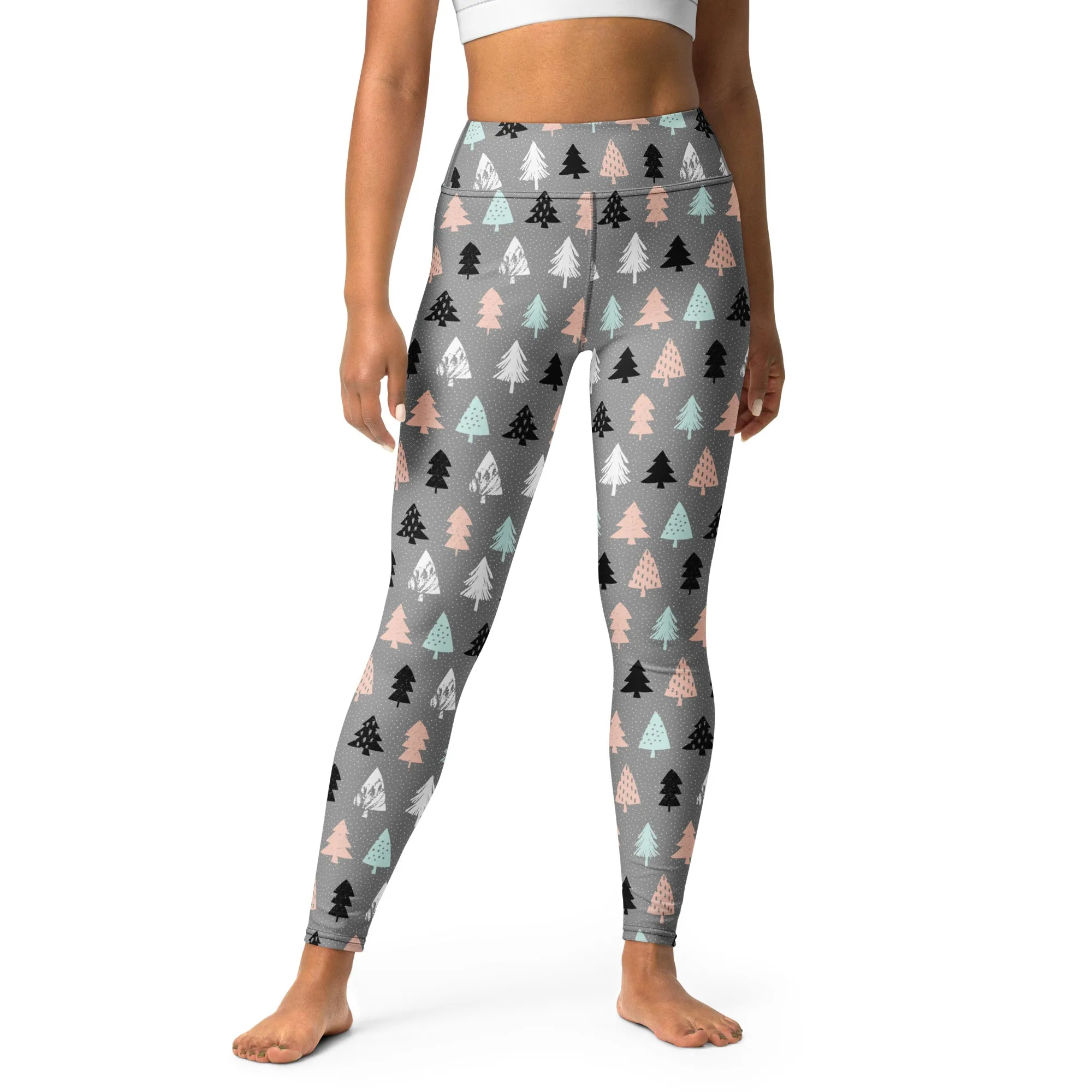 Cute Minimalistic Christmas Yoga Leggings