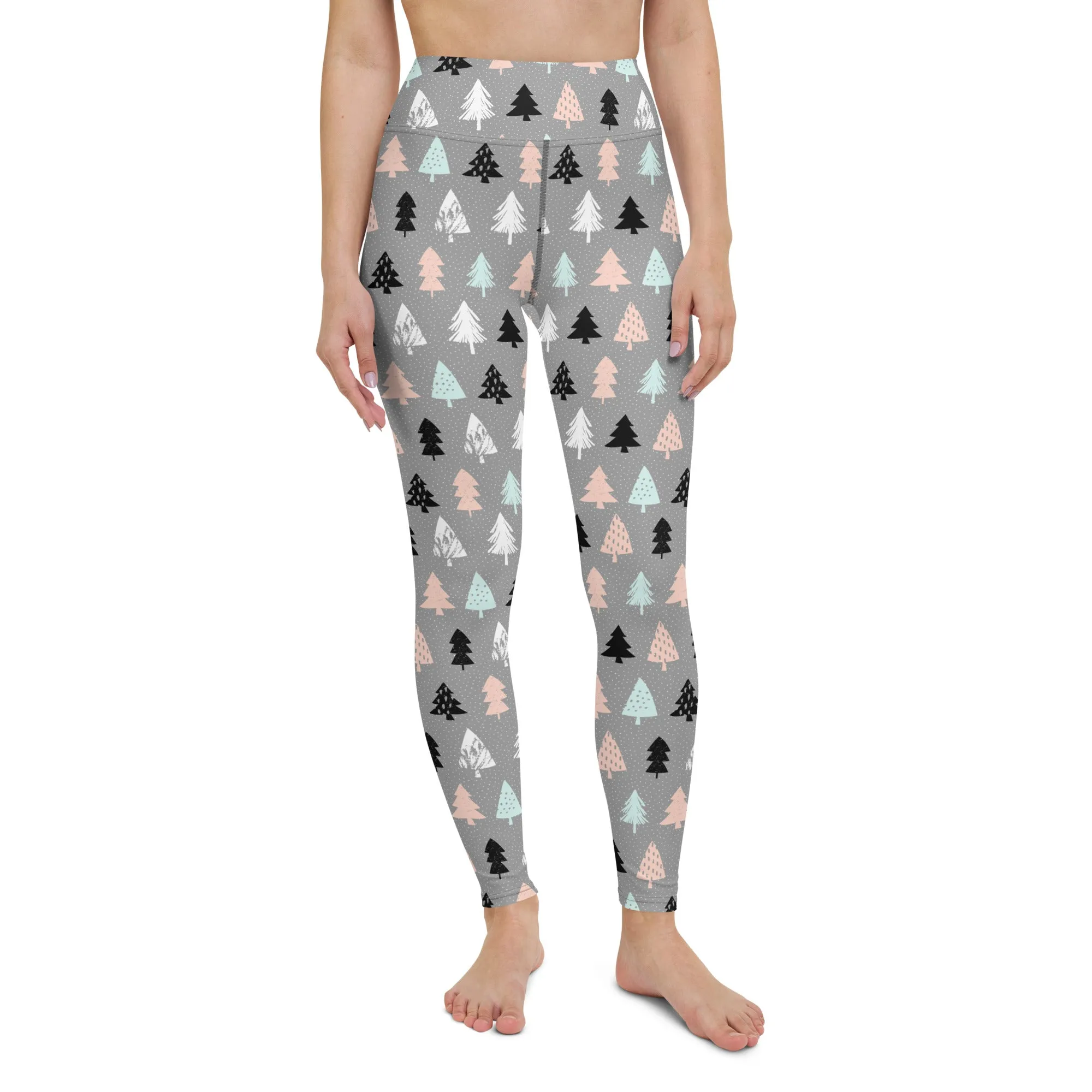 Cute Minimalistic Christmas Yoga Leggings