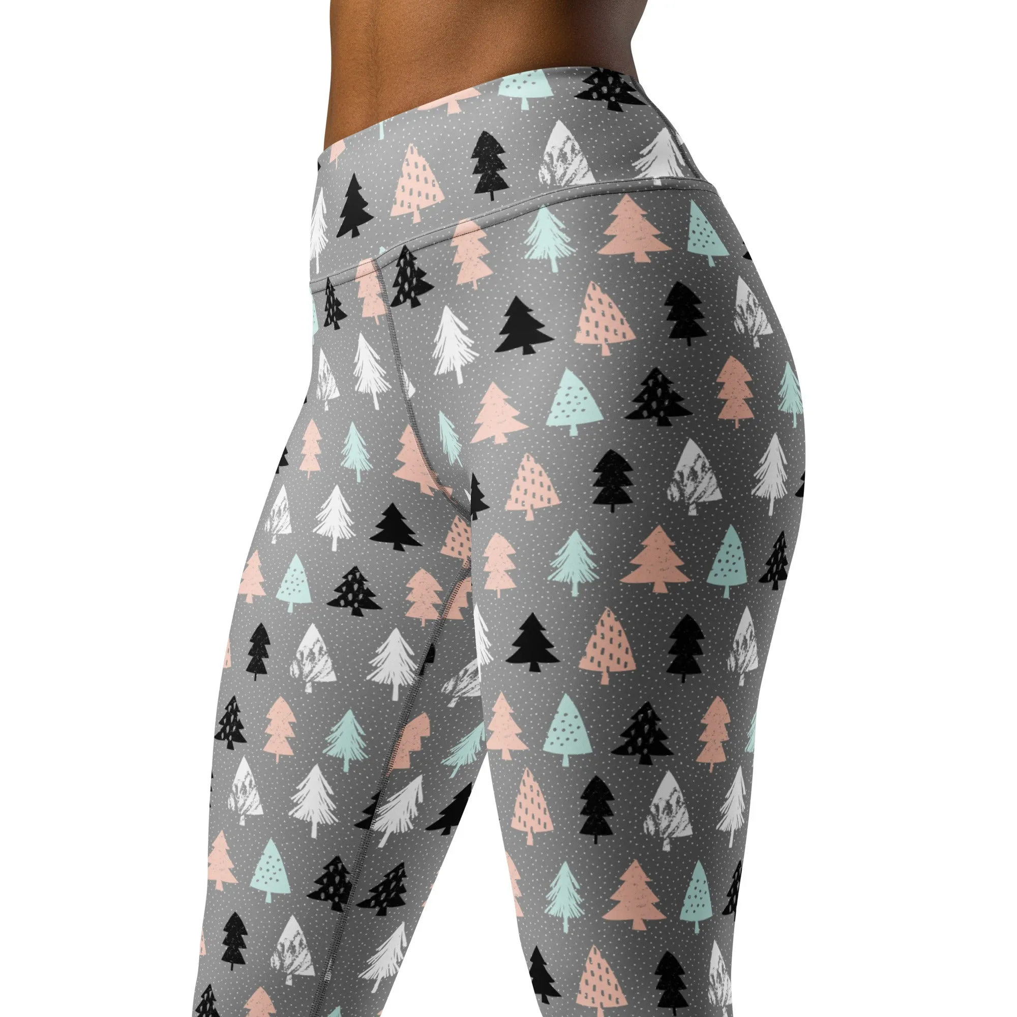 Cute Minimalistic Christmas Yoga Leggings