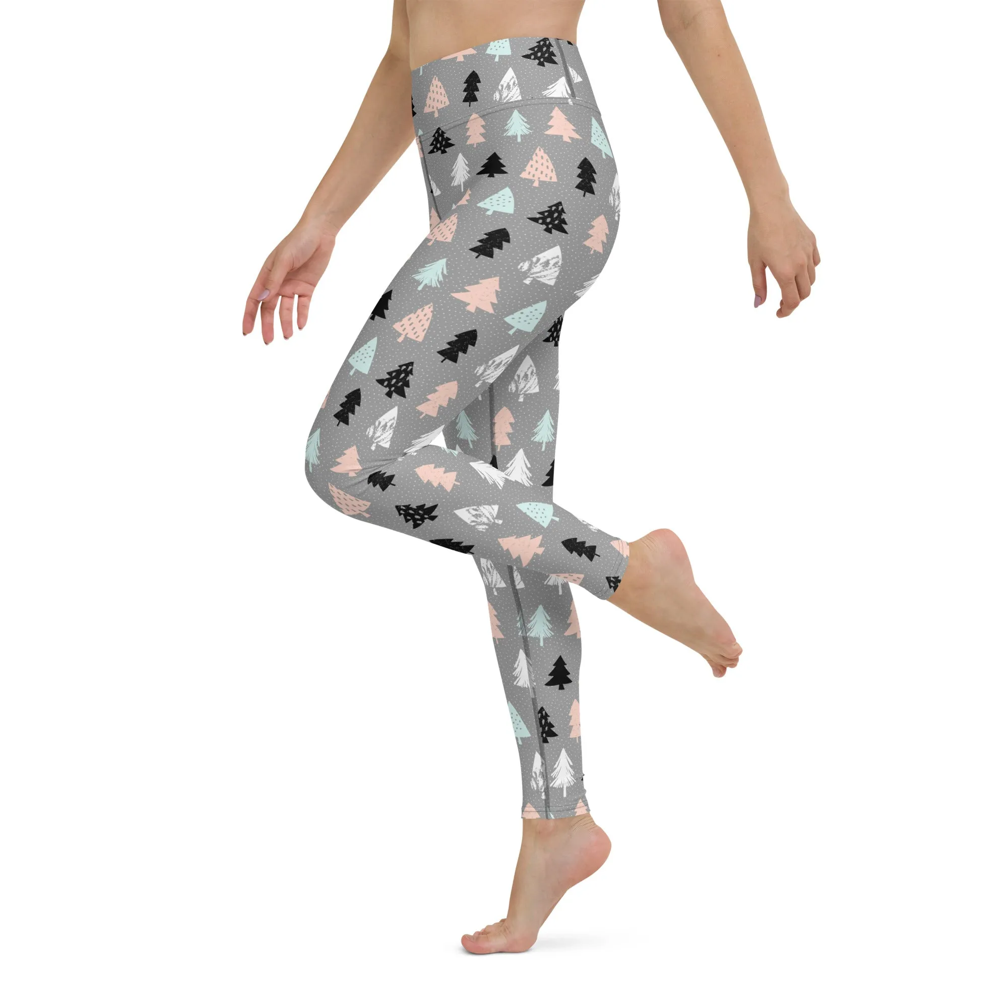 Cute Minimalistic Christmas Yoga Leggings