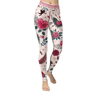 Cute Valentine Yoga Leggings