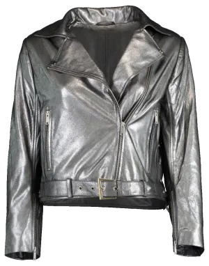 Daphne Cropped Metallic Jacket