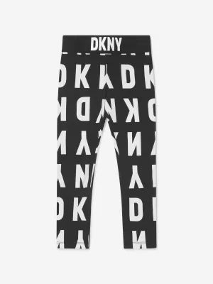 DKNY Girls All Over Logo Print Leggings