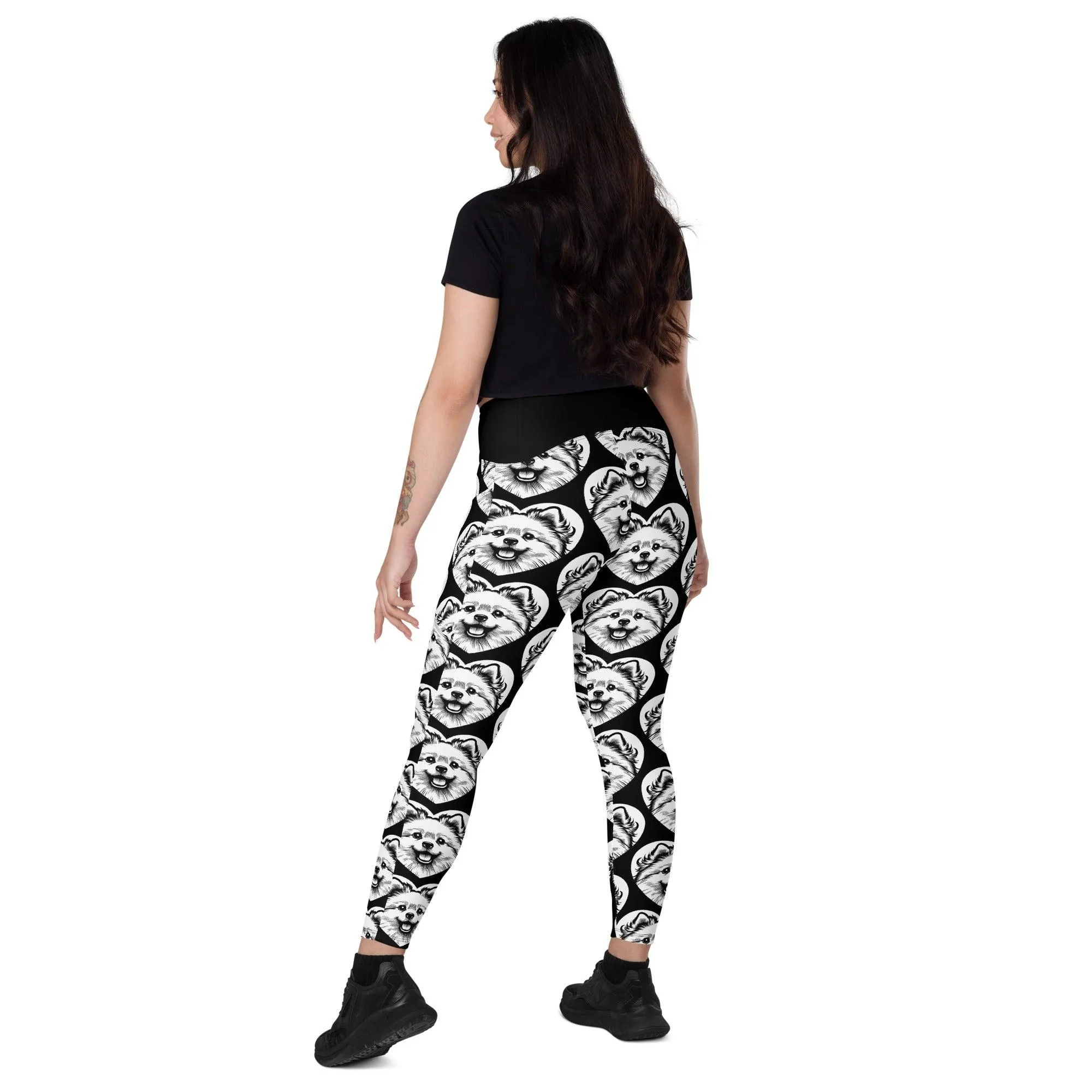 DOG BREED LEGGINGS with pockets - AMERICAN ESKIMO DOG - HERTTAHOUND