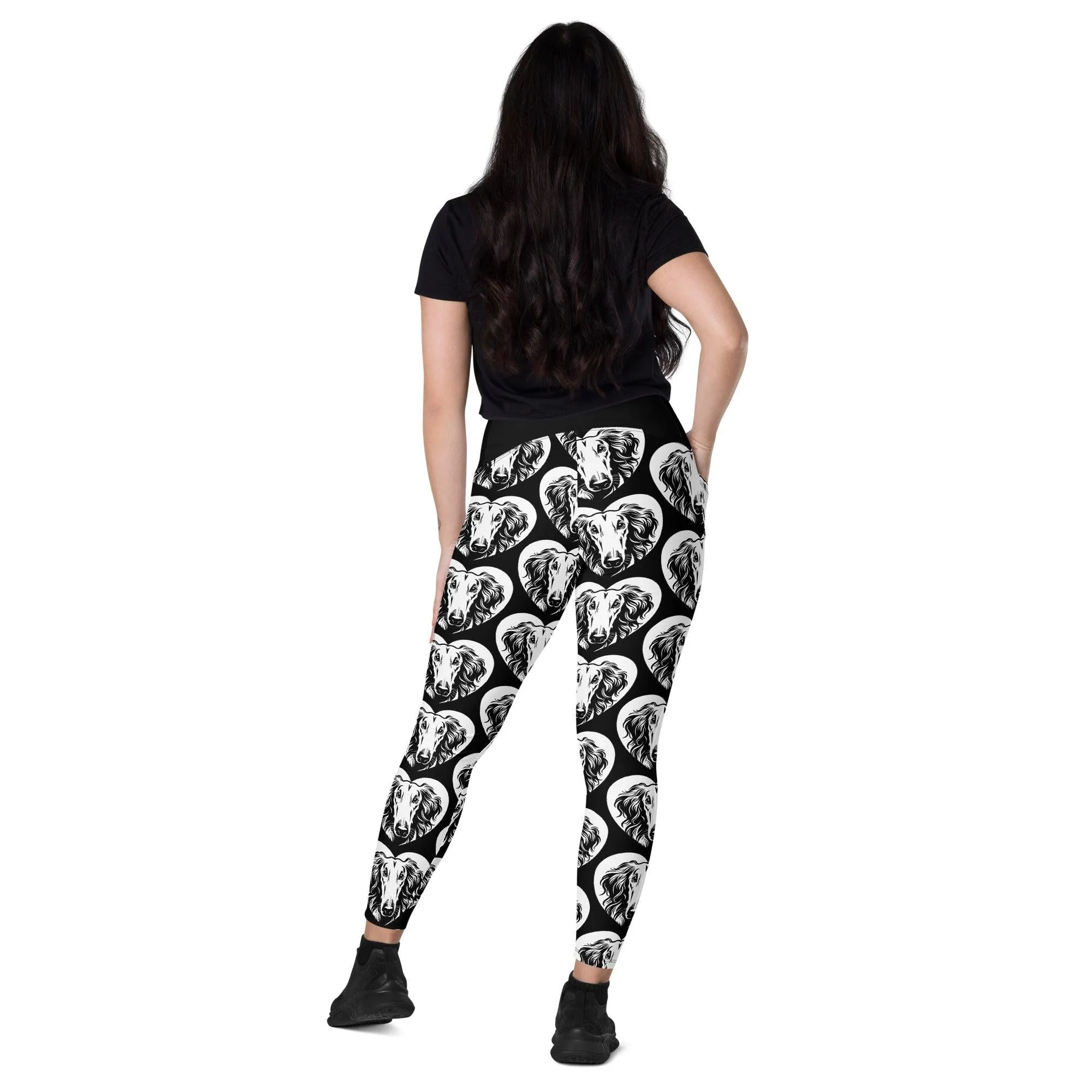 DOG BREED LEGGINGS with pockets - BORZOI - HERTTAHOUND