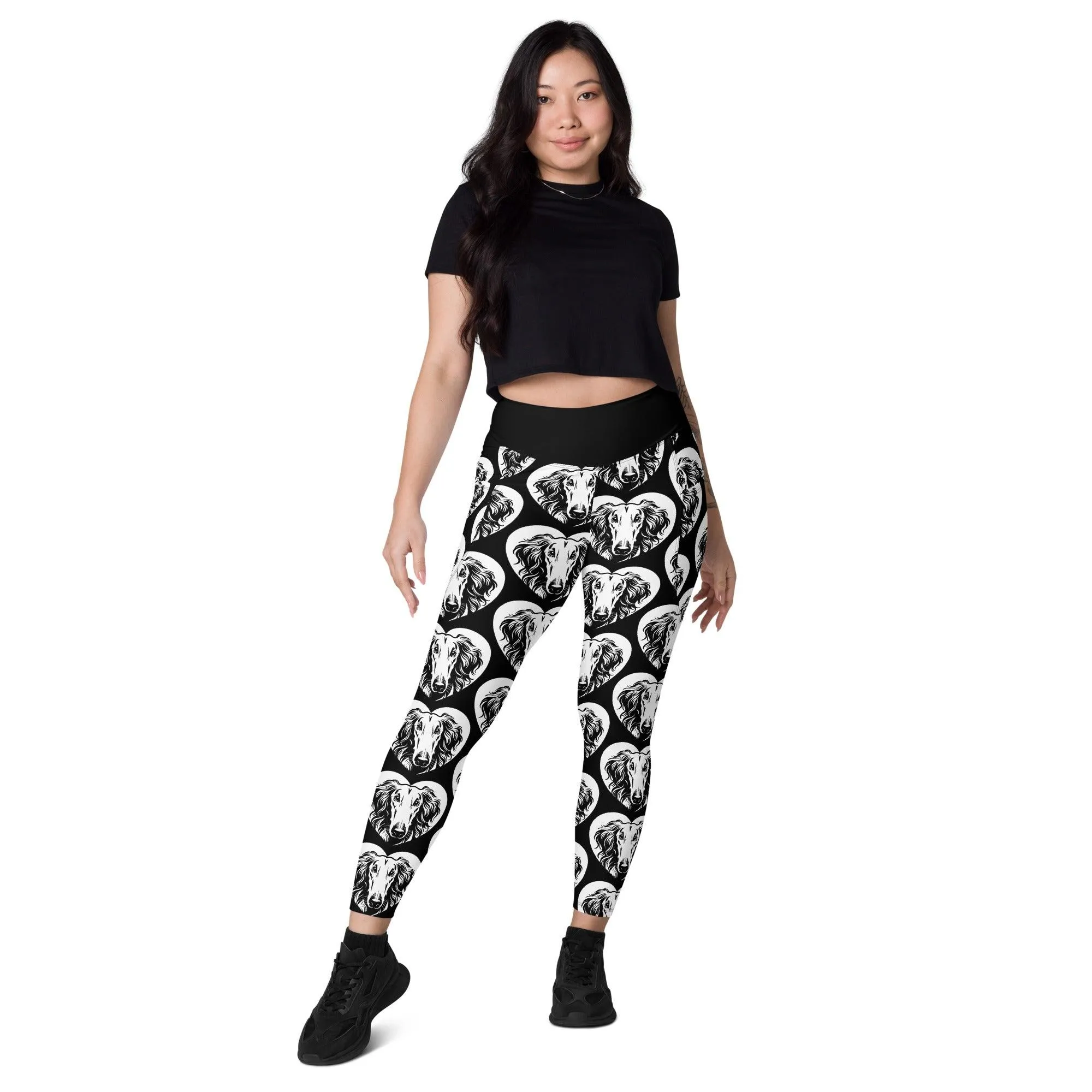 DOG BREED LEGGINGS with pockets - BORZOI - HERTTAHOUND