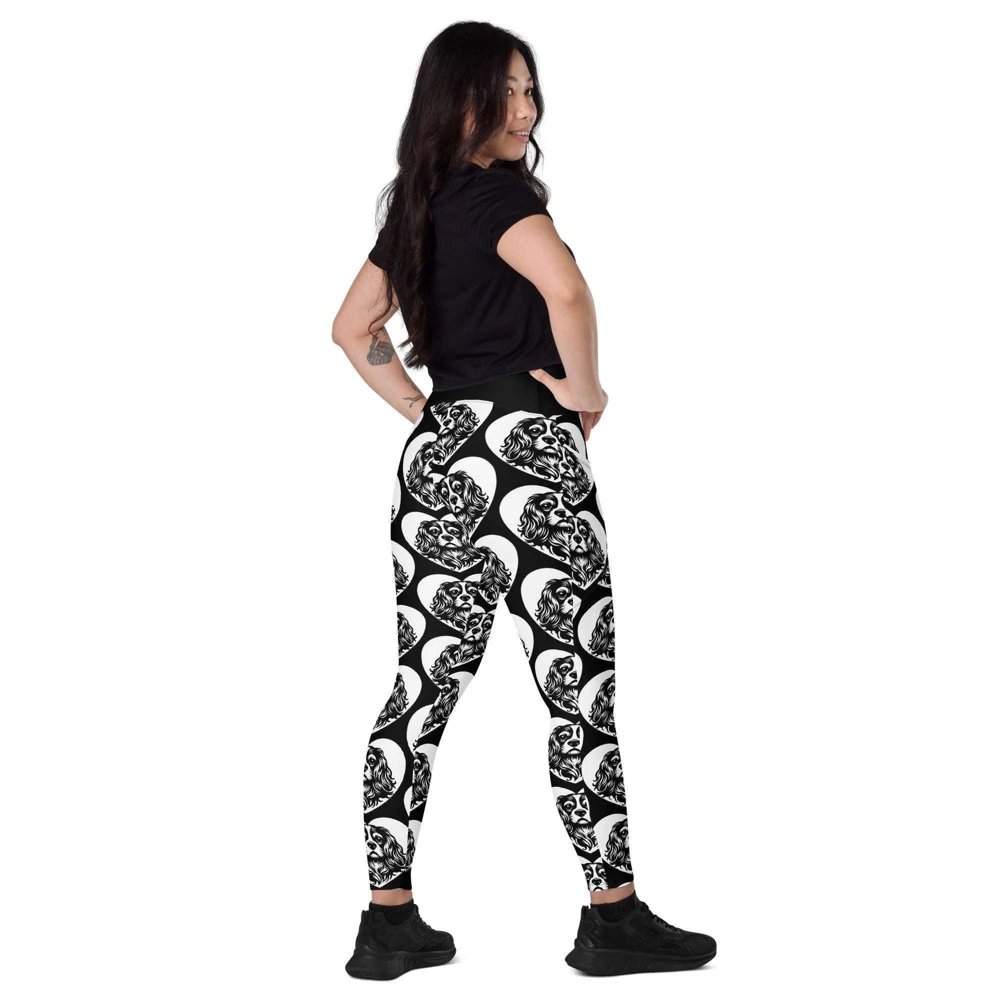 DOG BREED LEGGINGS with pockets - CAVALIER KING CHARLES SPANIEL - HERTTAHOUND