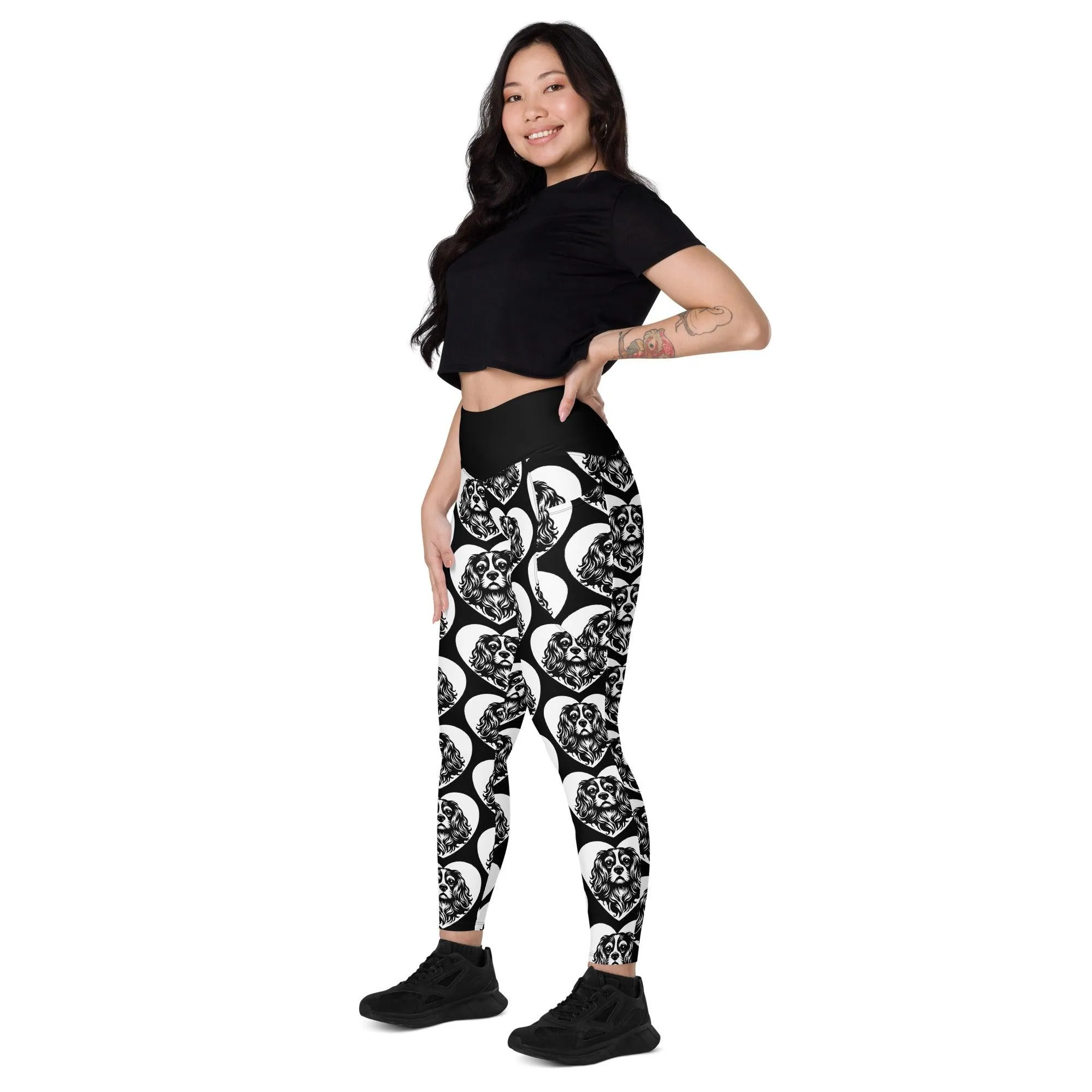 DOG BREED LEGGINGS with pockets - CAVALIER KING CHARLES SPANIEL - HERTTAHOUND