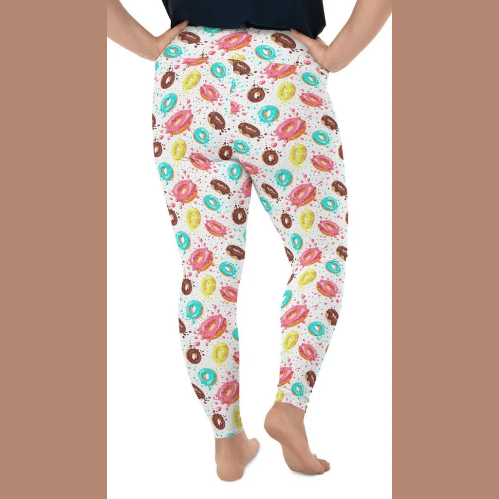 Doughnut Pattern Plus Size Leggings