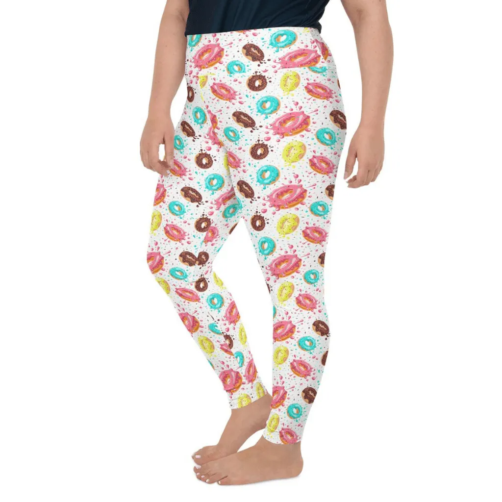 Doughnut Pattern Plus Size Leggings