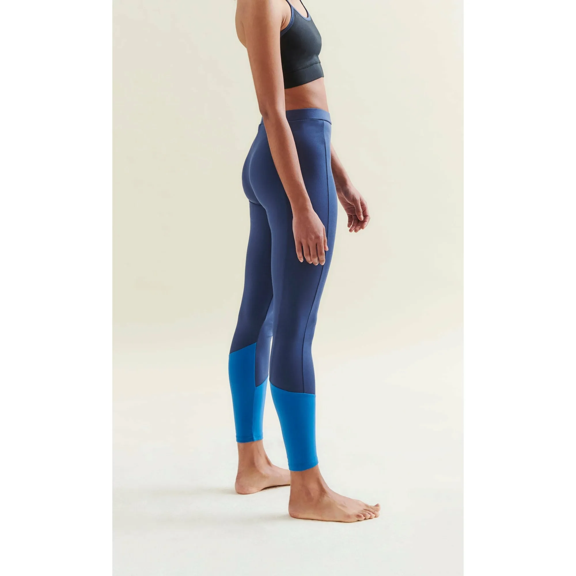 Easy Colour Block Leggings - Deep Night Blue/Shoreline Blue