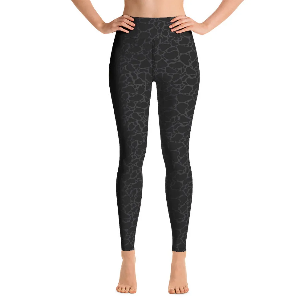 ELEVATED ESSENTIALS, BOOTY BOOSTING HIGH WAISTBAND LEGGING BLACK LEOPARD