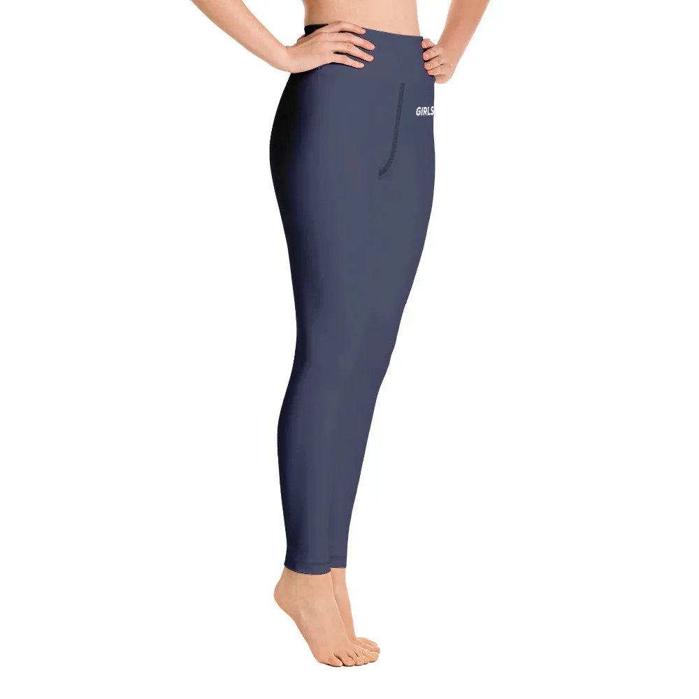 ELEVATED ESSENTIALS, BOOTY BOOSTING HIGH WAISTBAND LEGGING NAVY BLUE