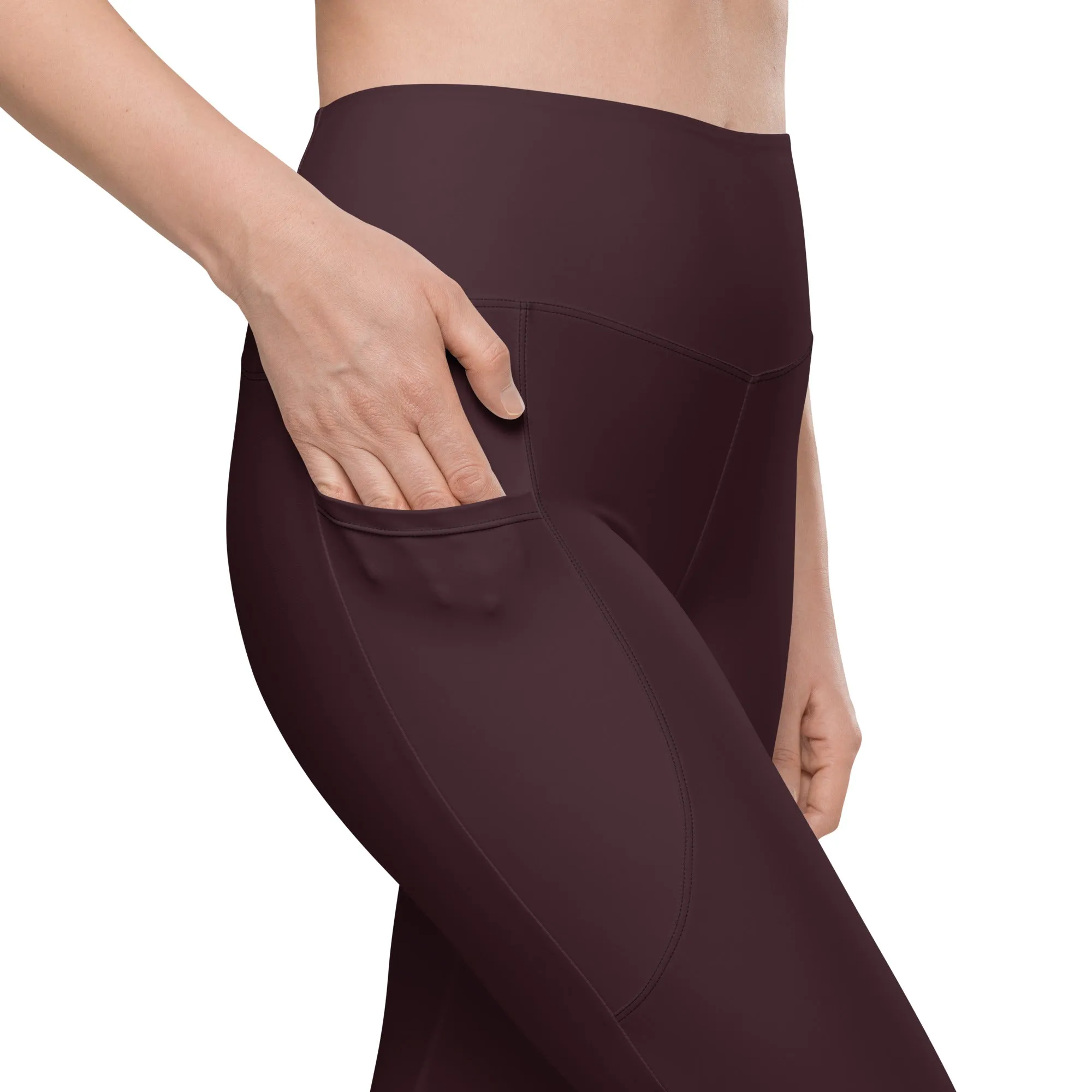 ELEVATED ESSENTIALS, THE PERFECT SIDE POCKET LEGGING CABERNET