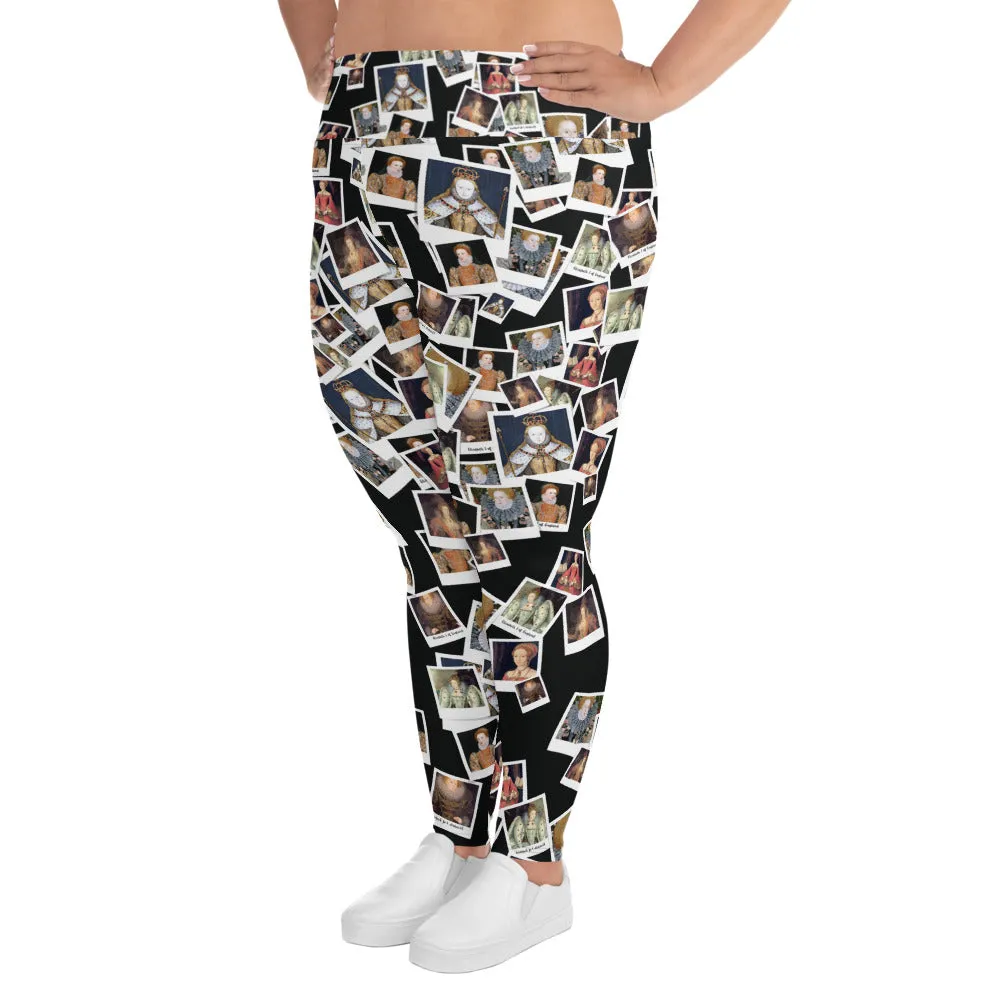 Elizabeth I Portrait All-Over Print Plus Size Leggings