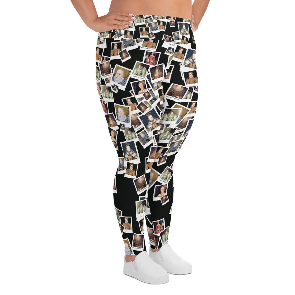 Elizabeth I Portrait All-Over Print Plus Size Leggings