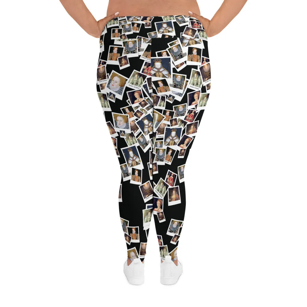 Elizabeth I Portrait All-Over Print Plus Size Leggings