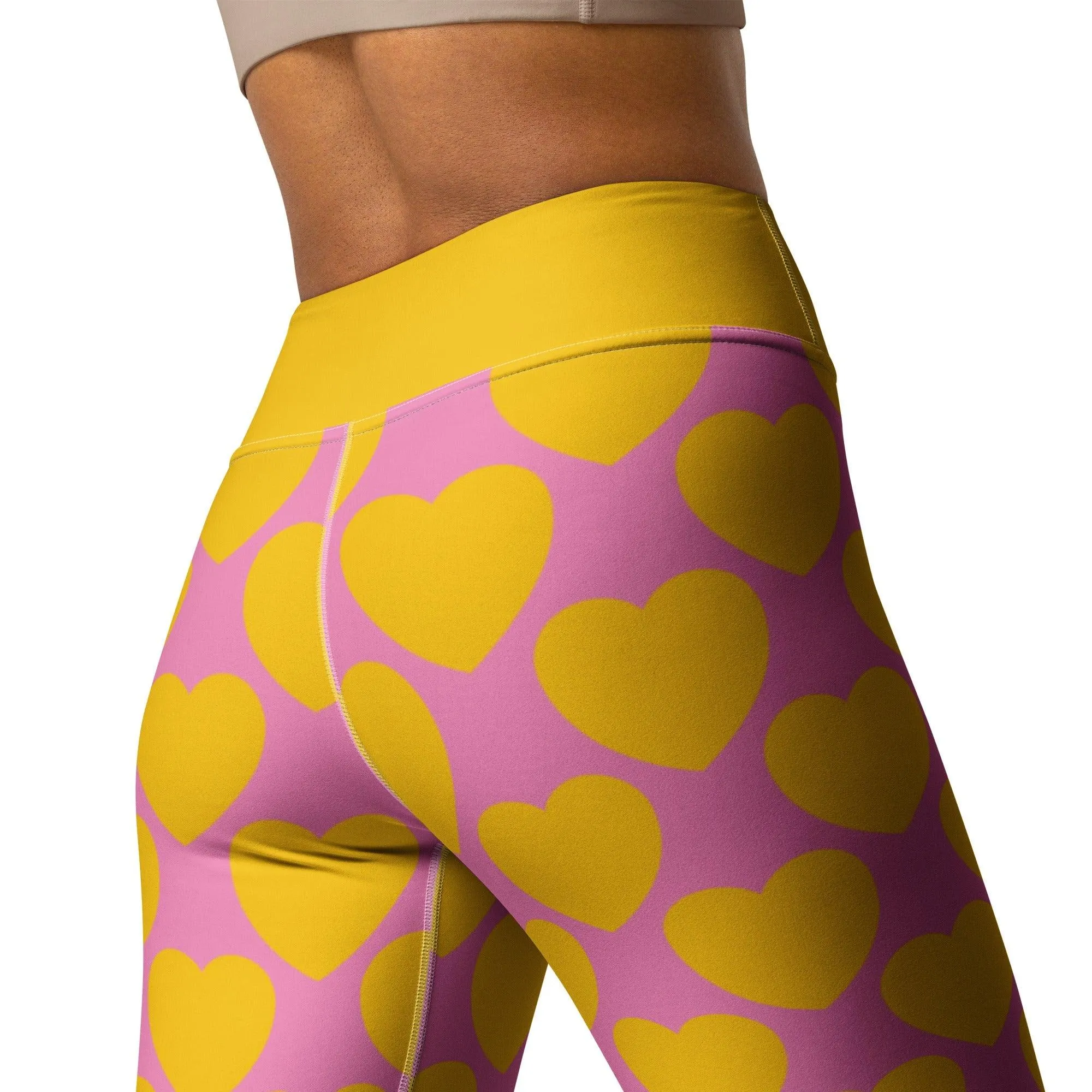 ELLIE LOVE yellow pink -2- Yoga Leggings