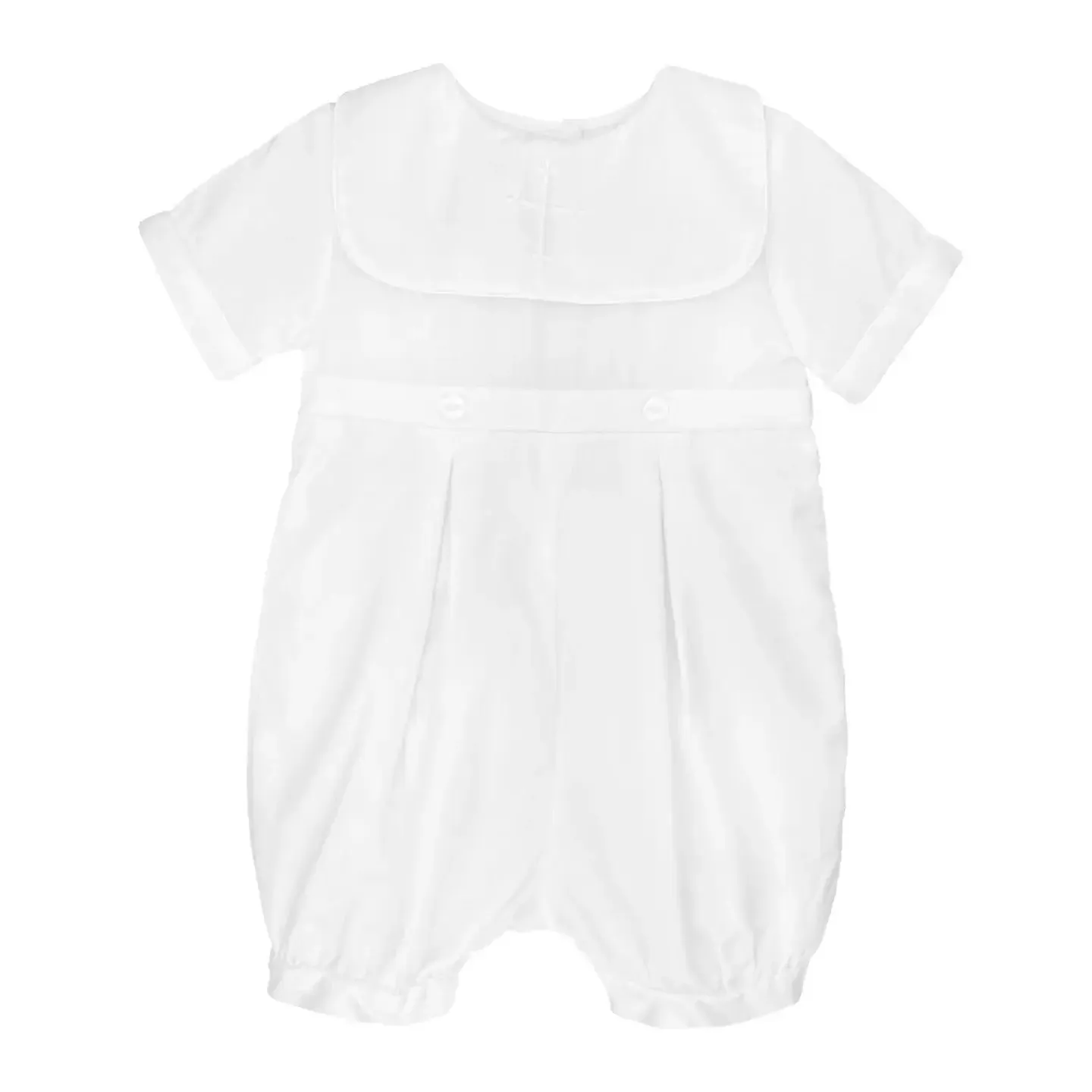 Embroidered Cross Christening Romper