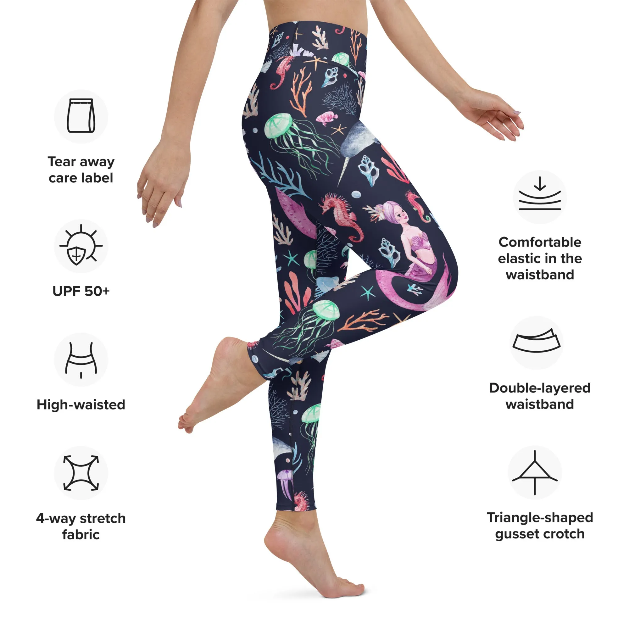 Enchanted Mermaids Yoga Leggings