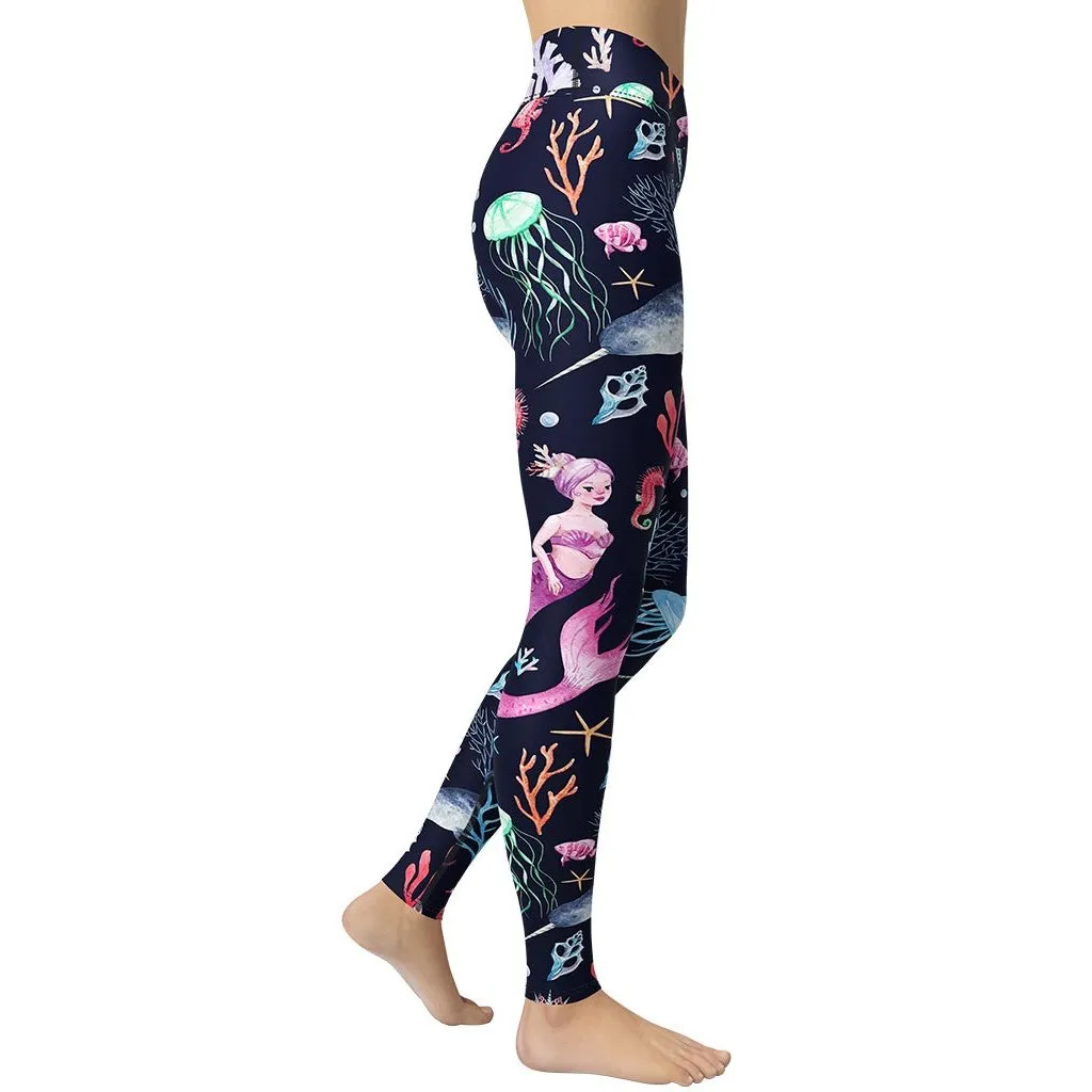 Enchanted Mermaids Yoga Leggings