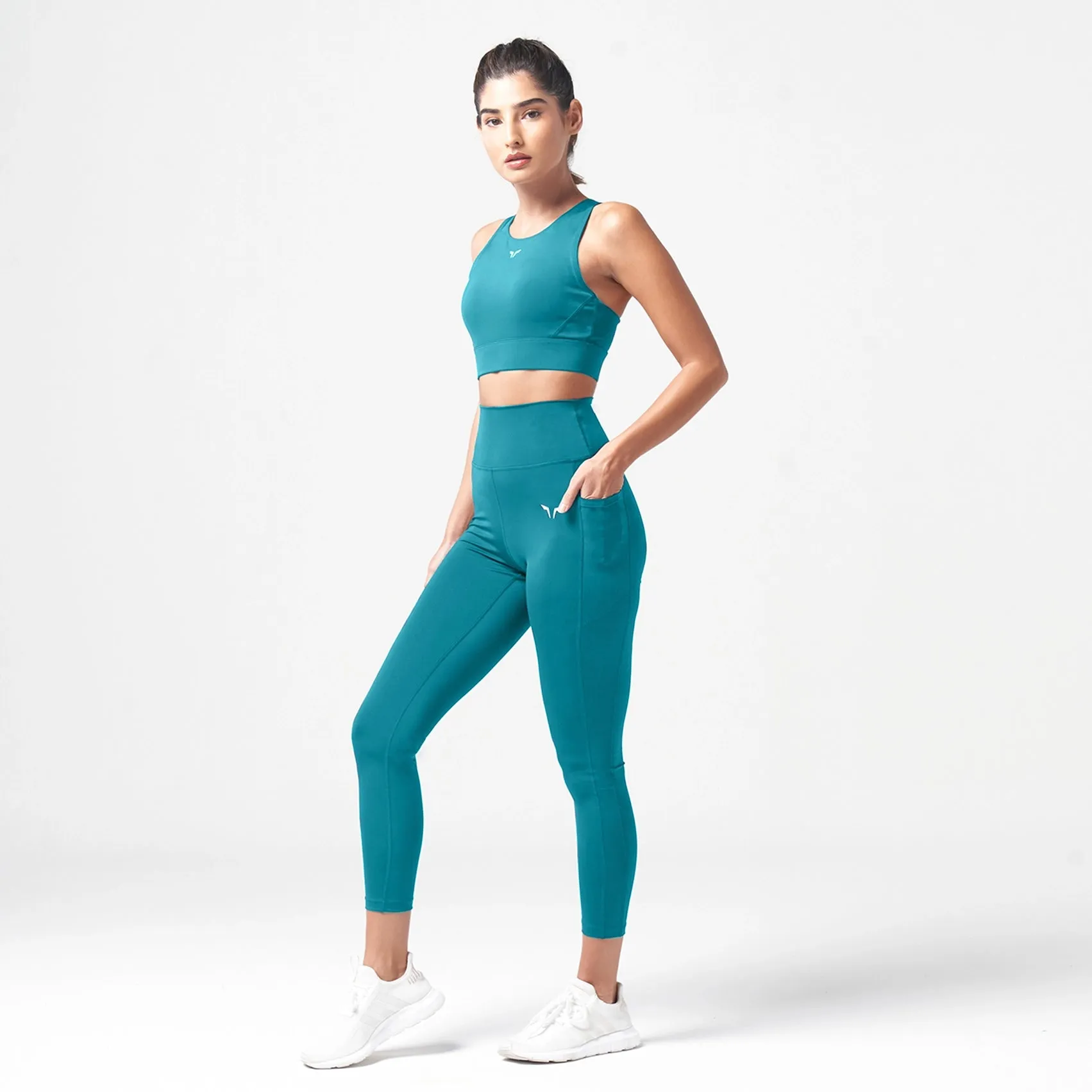 Essential Cropped Leggings 24" - Deep Lagoon