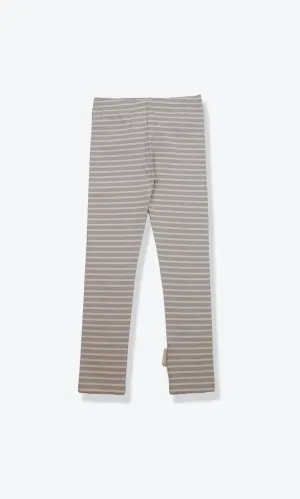 Extra Long Leggins _ Stripe / Dove