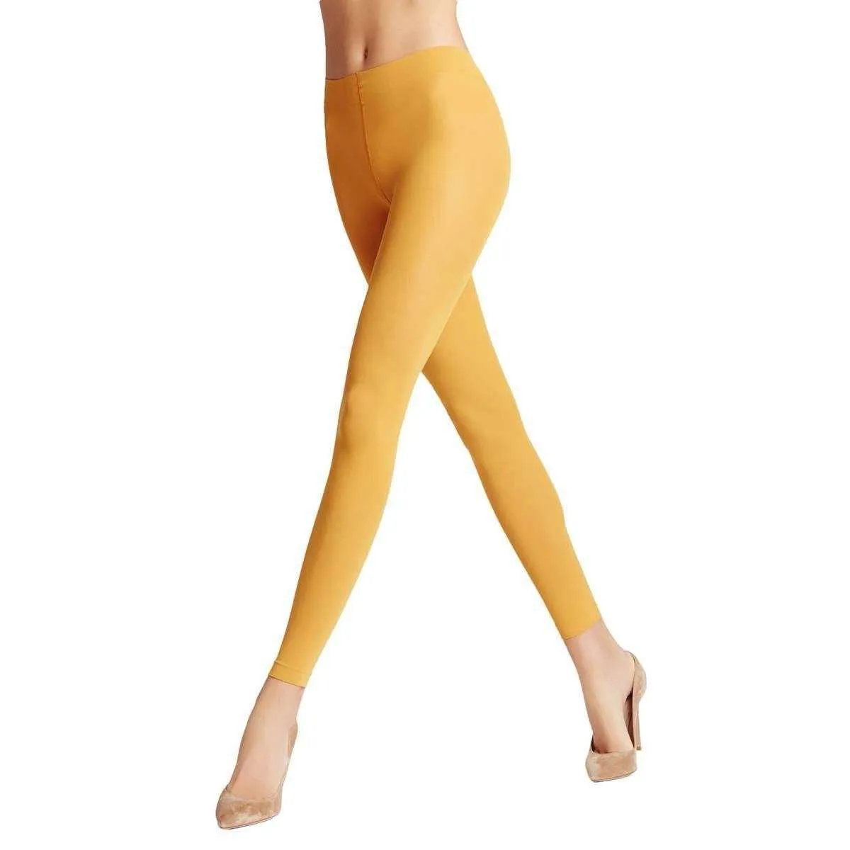 Falke Pure Matt 50 Denier Leggings - Amber Yellow