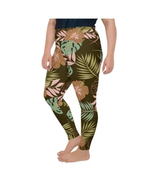 Fall Floral Plus Size Leggings